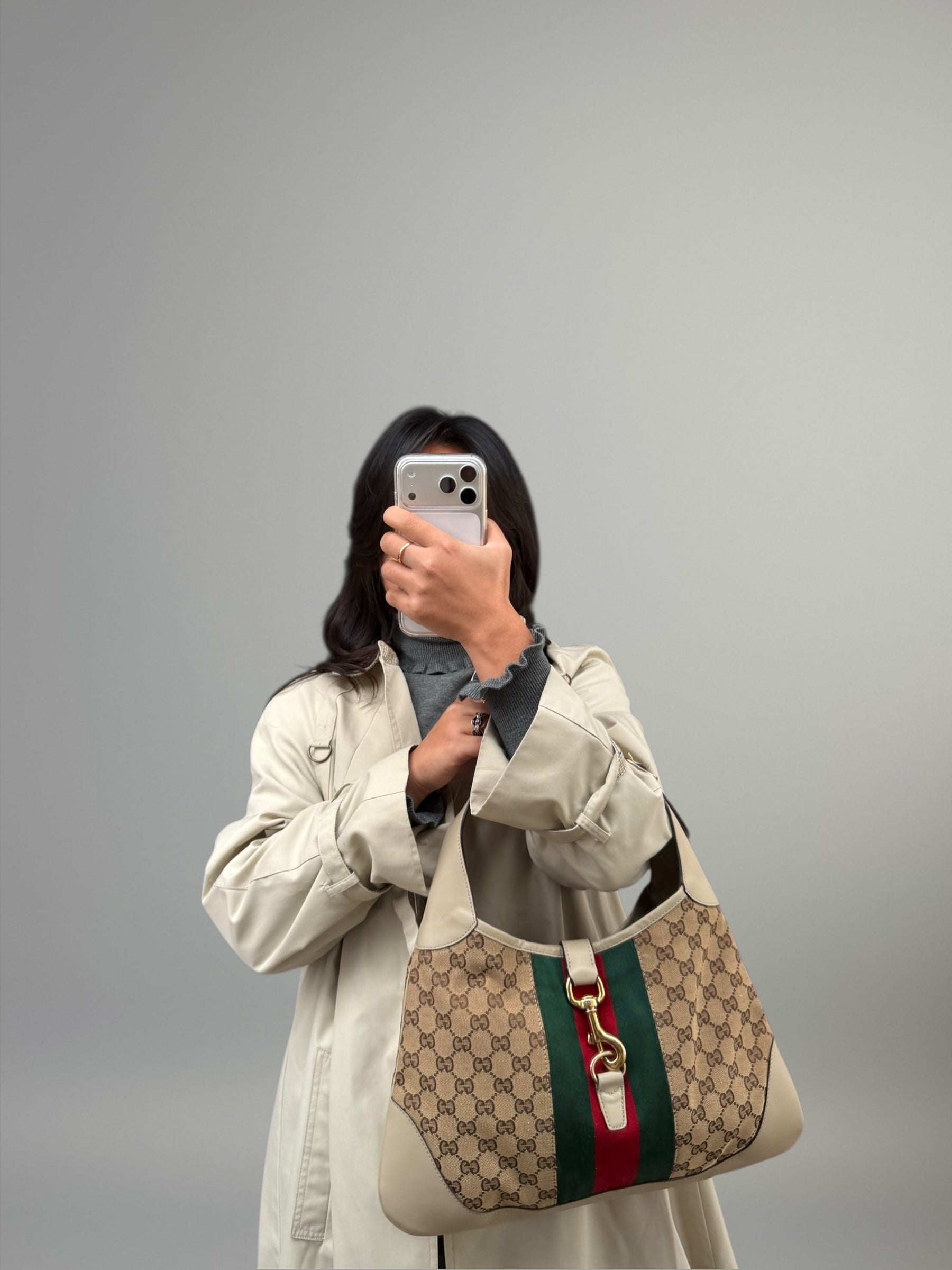 Gucci Jackie GG canvas con banda web