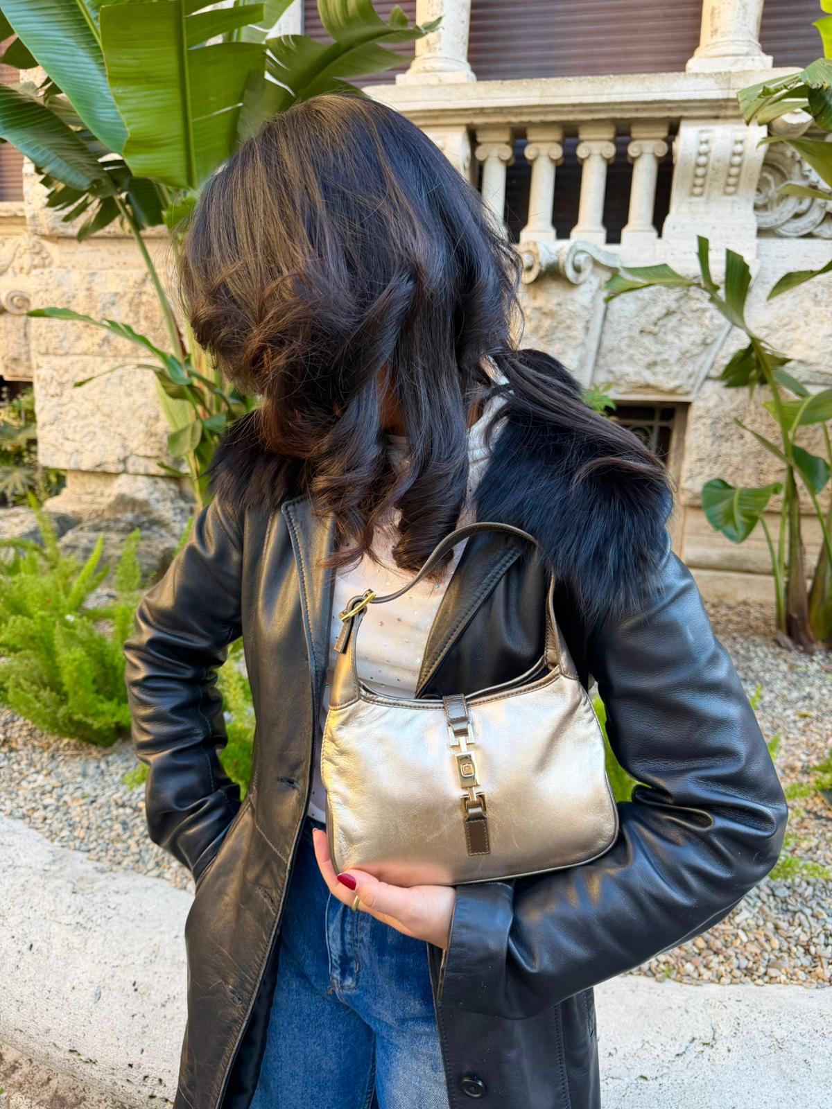 Gucci Jackie mini in pelle metallizzata