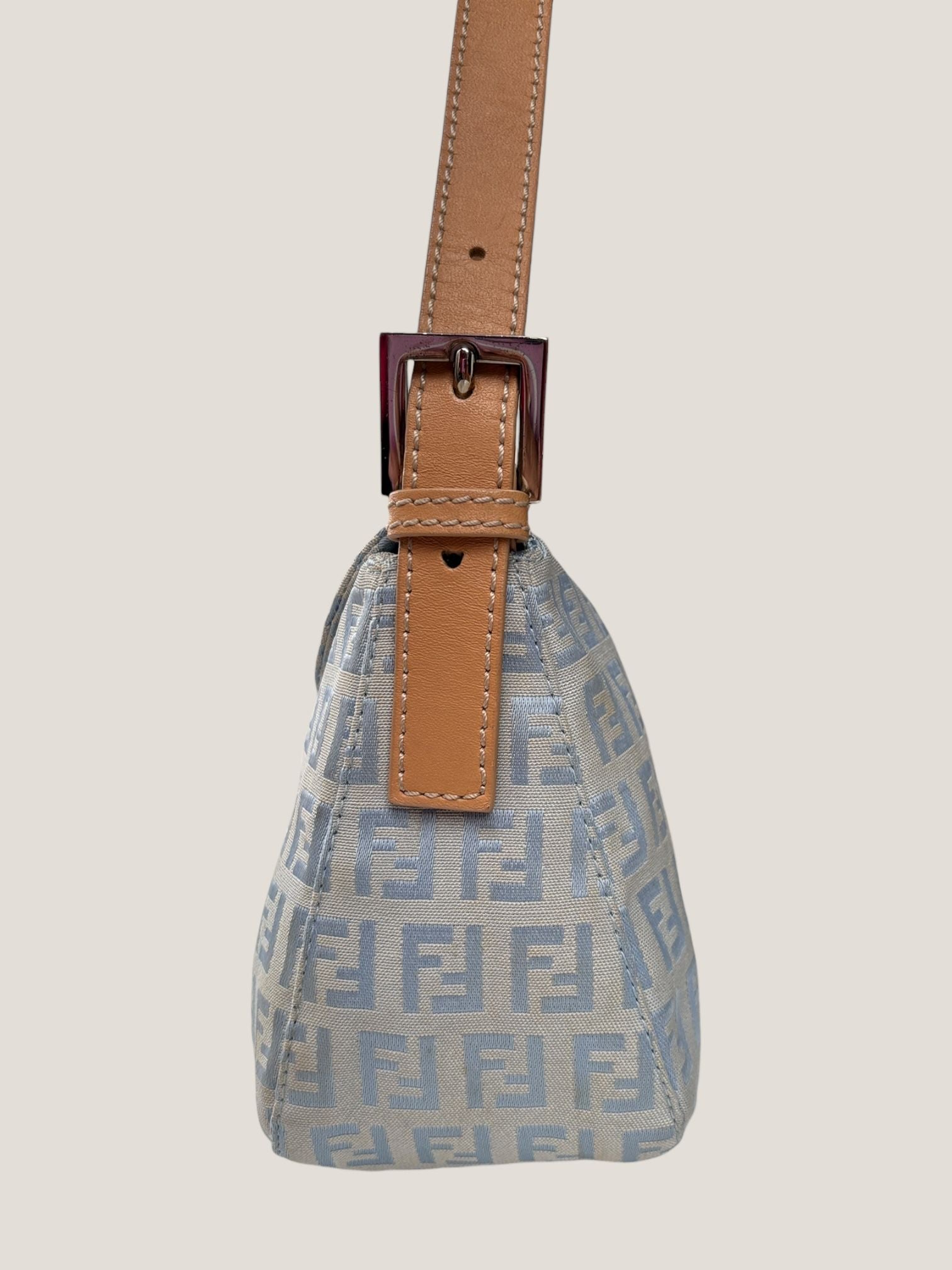Fendi Baguette Monogram Jacquard Azzurro