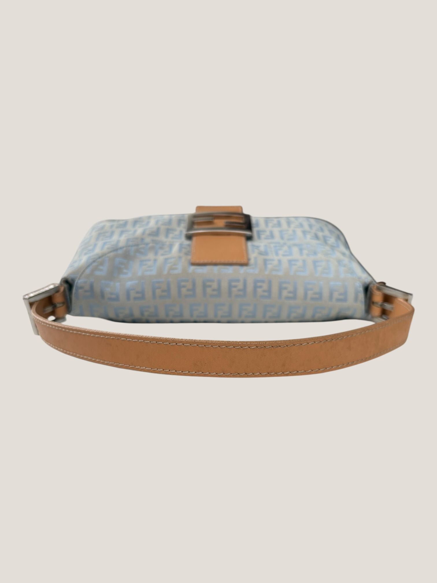 Fendi Baguette Monogram Jacquard Azzurro