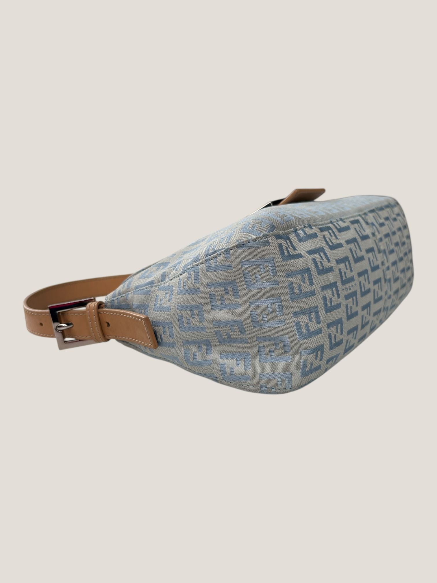 Fendi Baguette Monogram Jacquard Azzurro