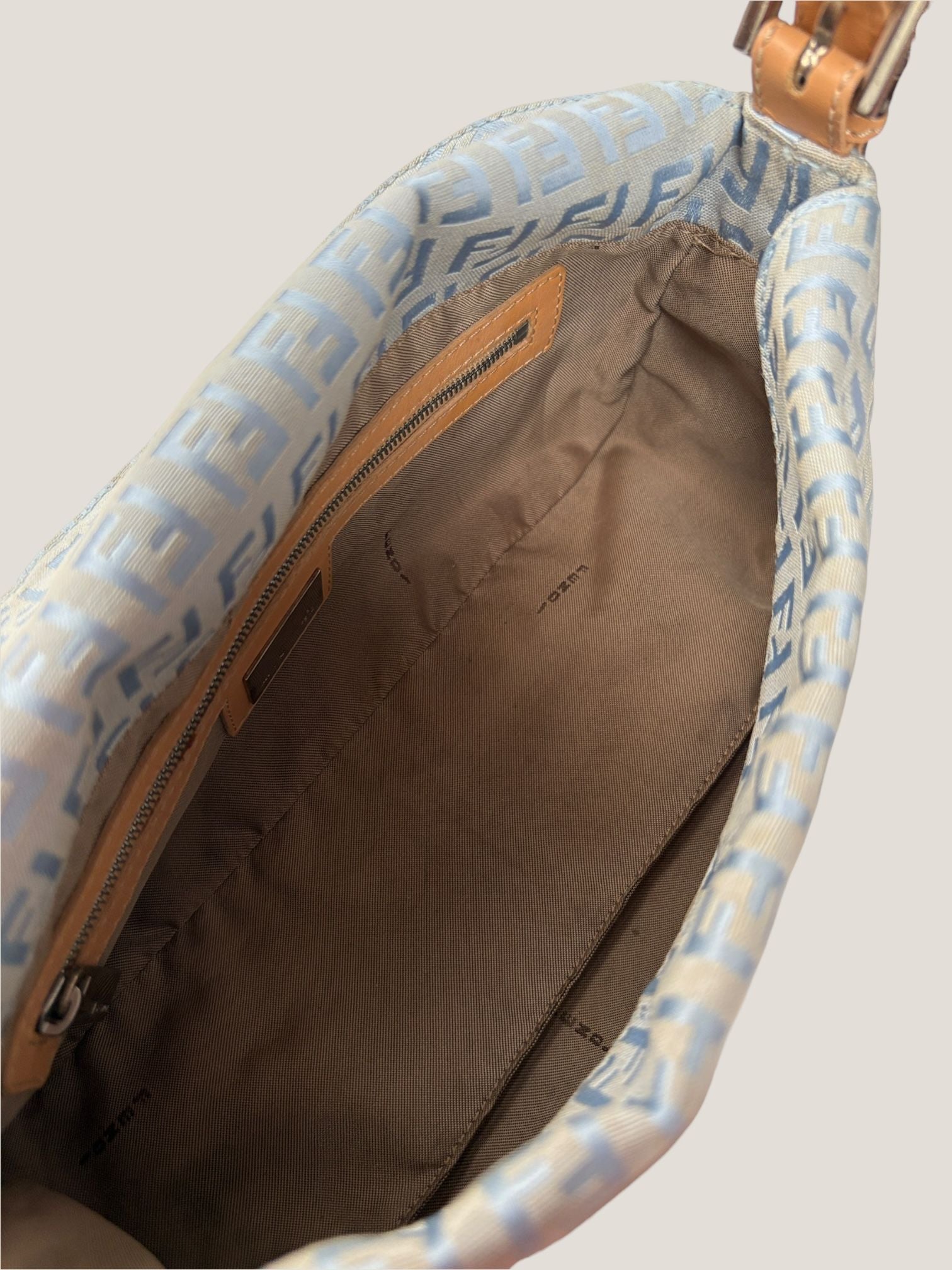 Fendi Baguette Monogram Jacquard Azzurro