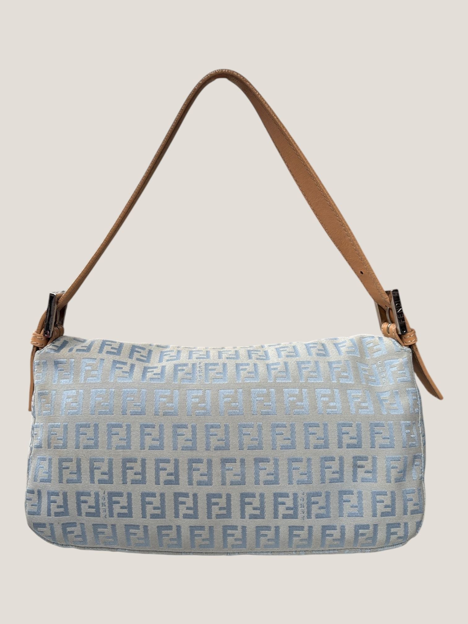 Fendi Baguette Monogram Jacquard Azzurro