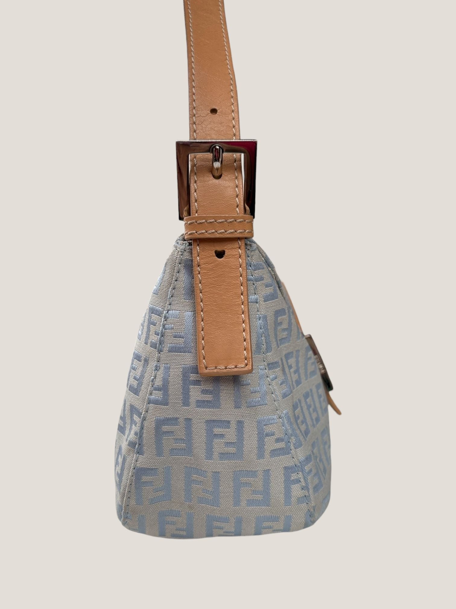 Fendi Baguette Monogram Jacquard Azzurro
