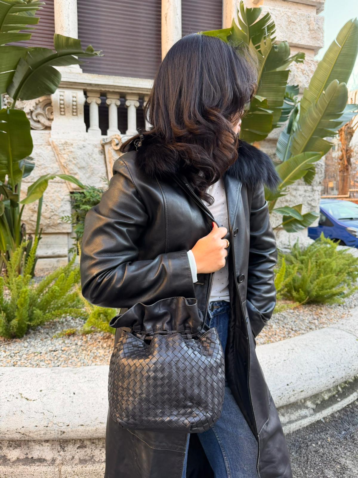 Bottega Veneta borsa a secchiello Intrecciato