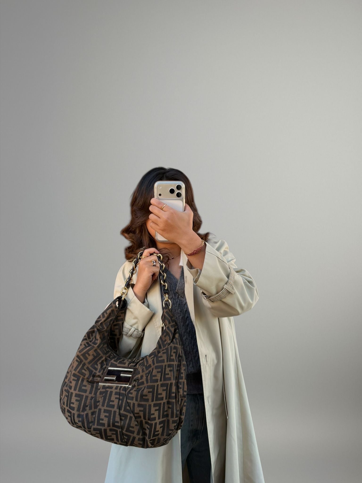 Fendi Baguette Zucca Hobo