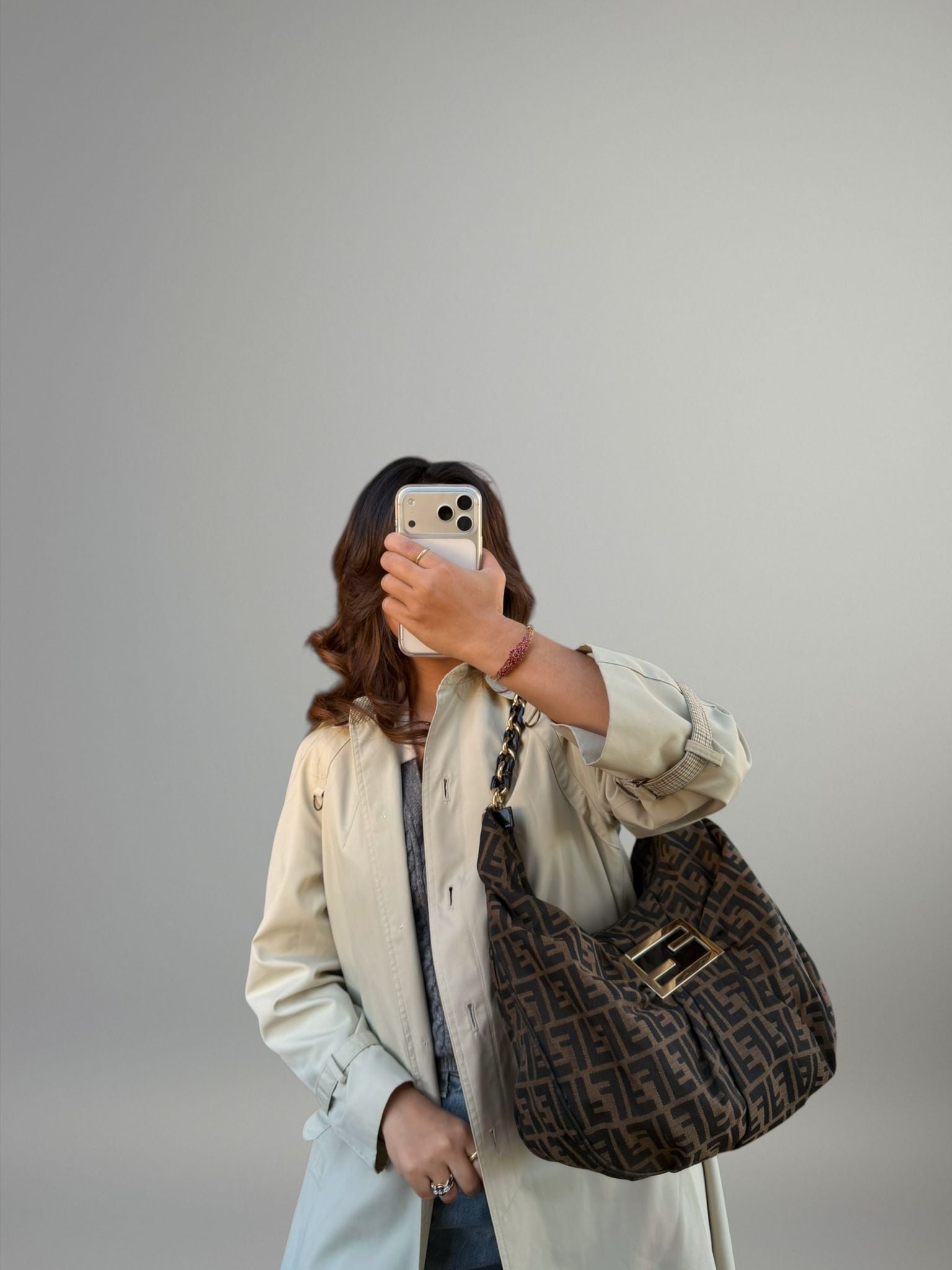 Fendi Baguette Zucca Hobo