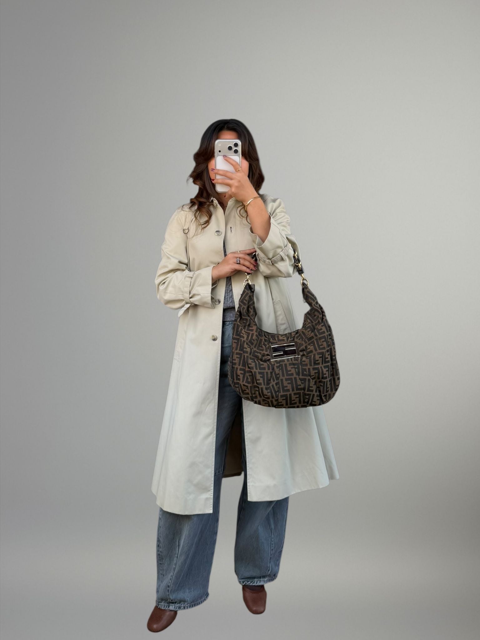 Fendi Baguette Zucca Hobo