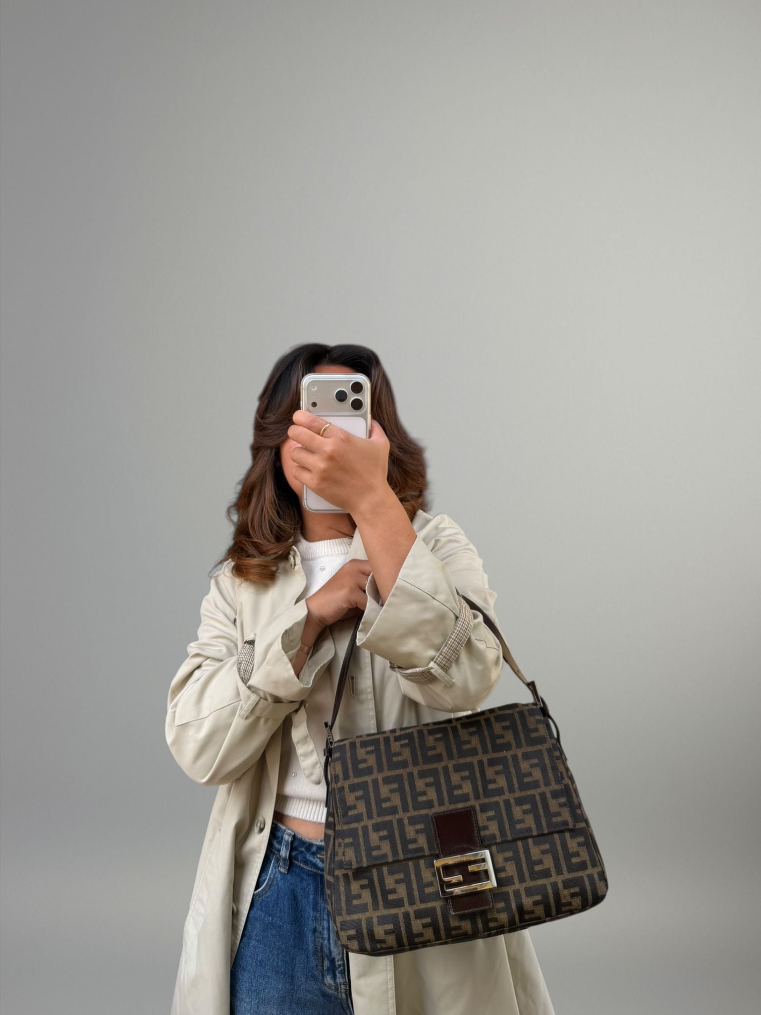 Fendi Mamma Baguette Zucca