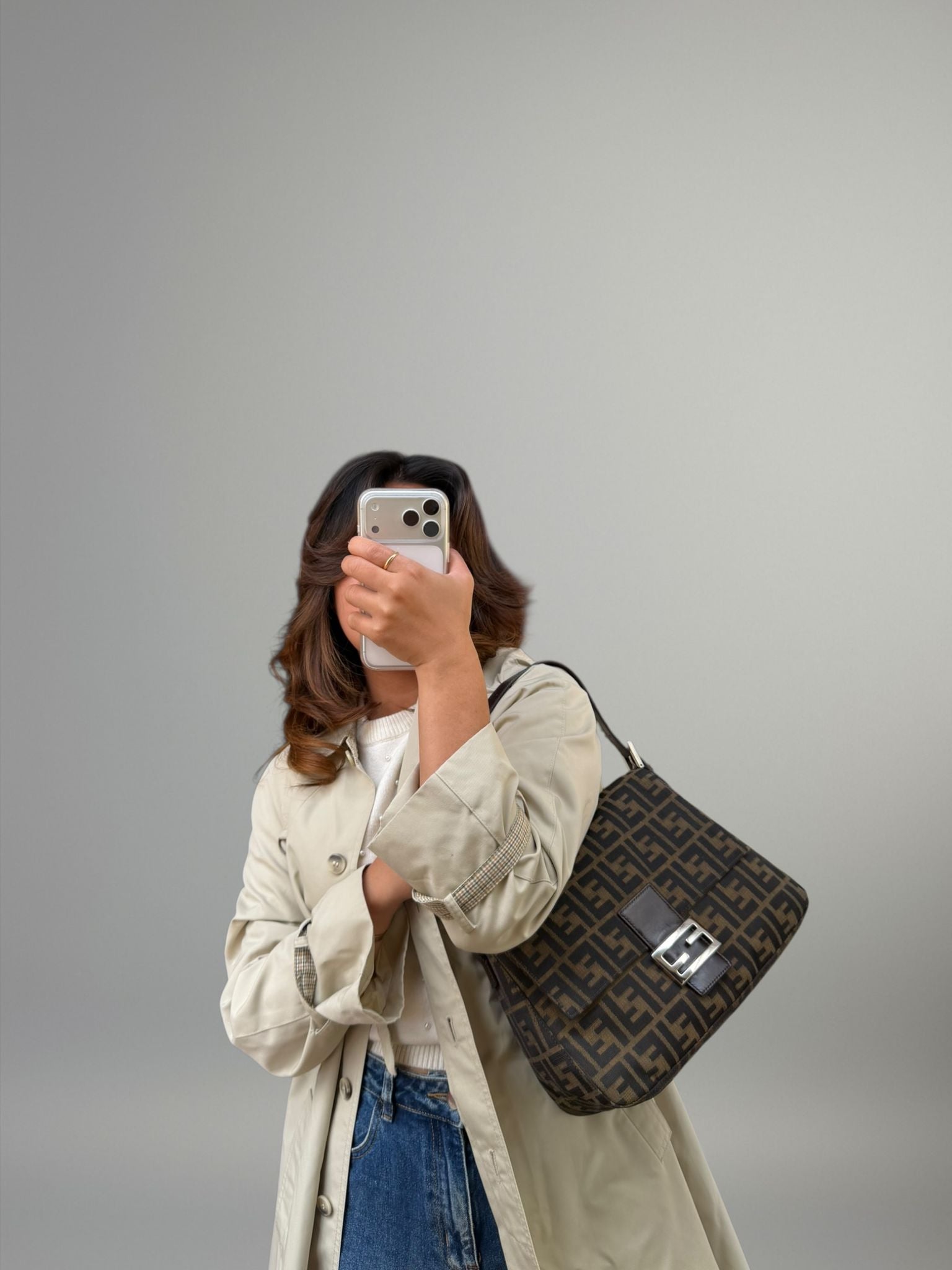 Fendi Mamma Baguette Zucca