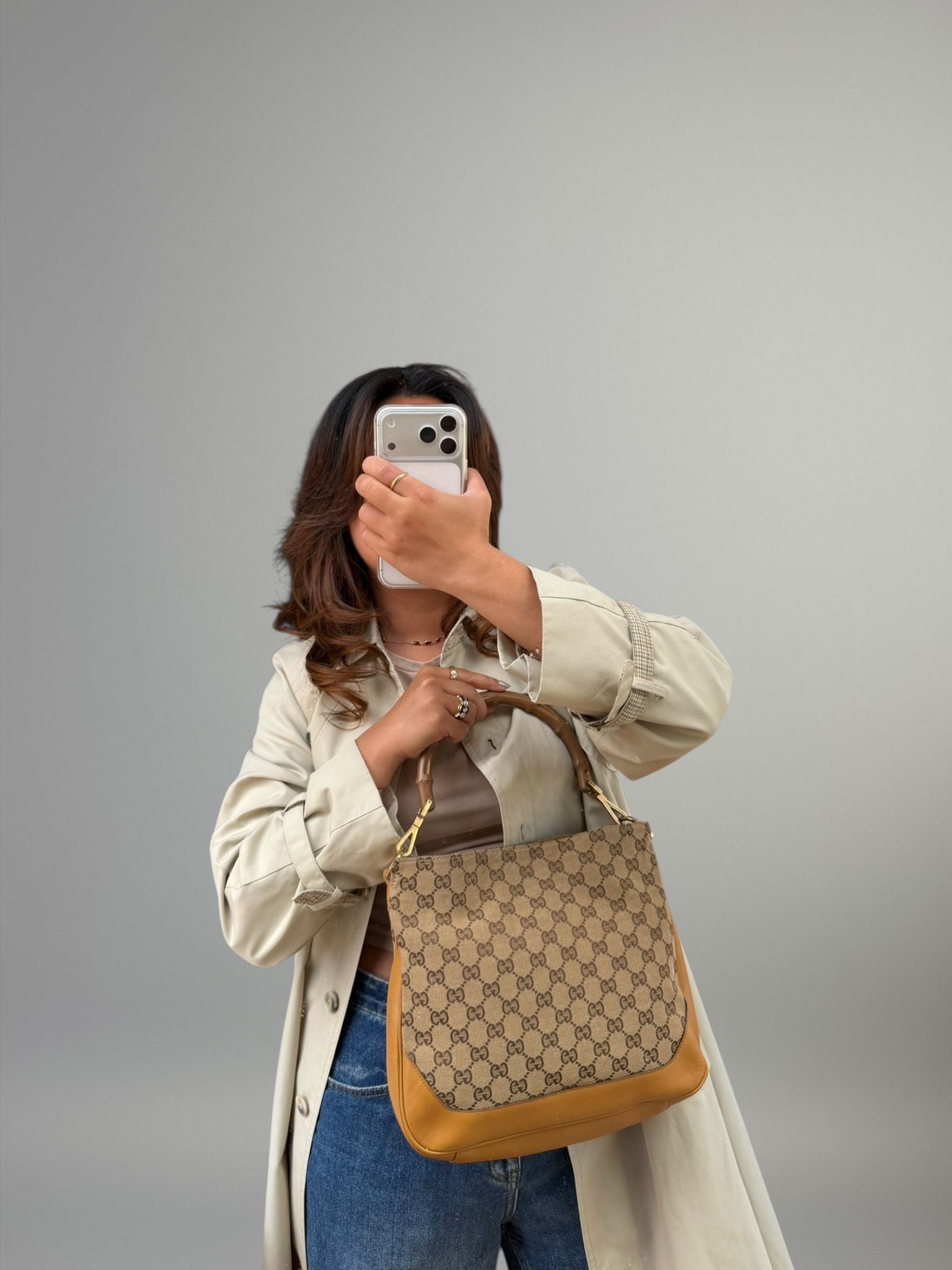 Gucci bamboo GG canvas