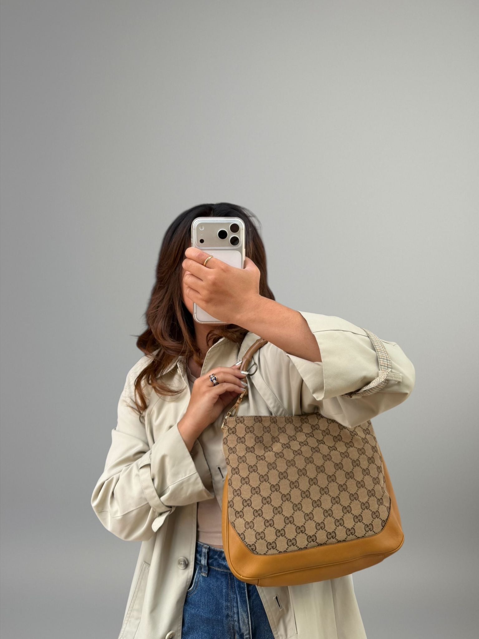 Gucci bamboo GG canvas