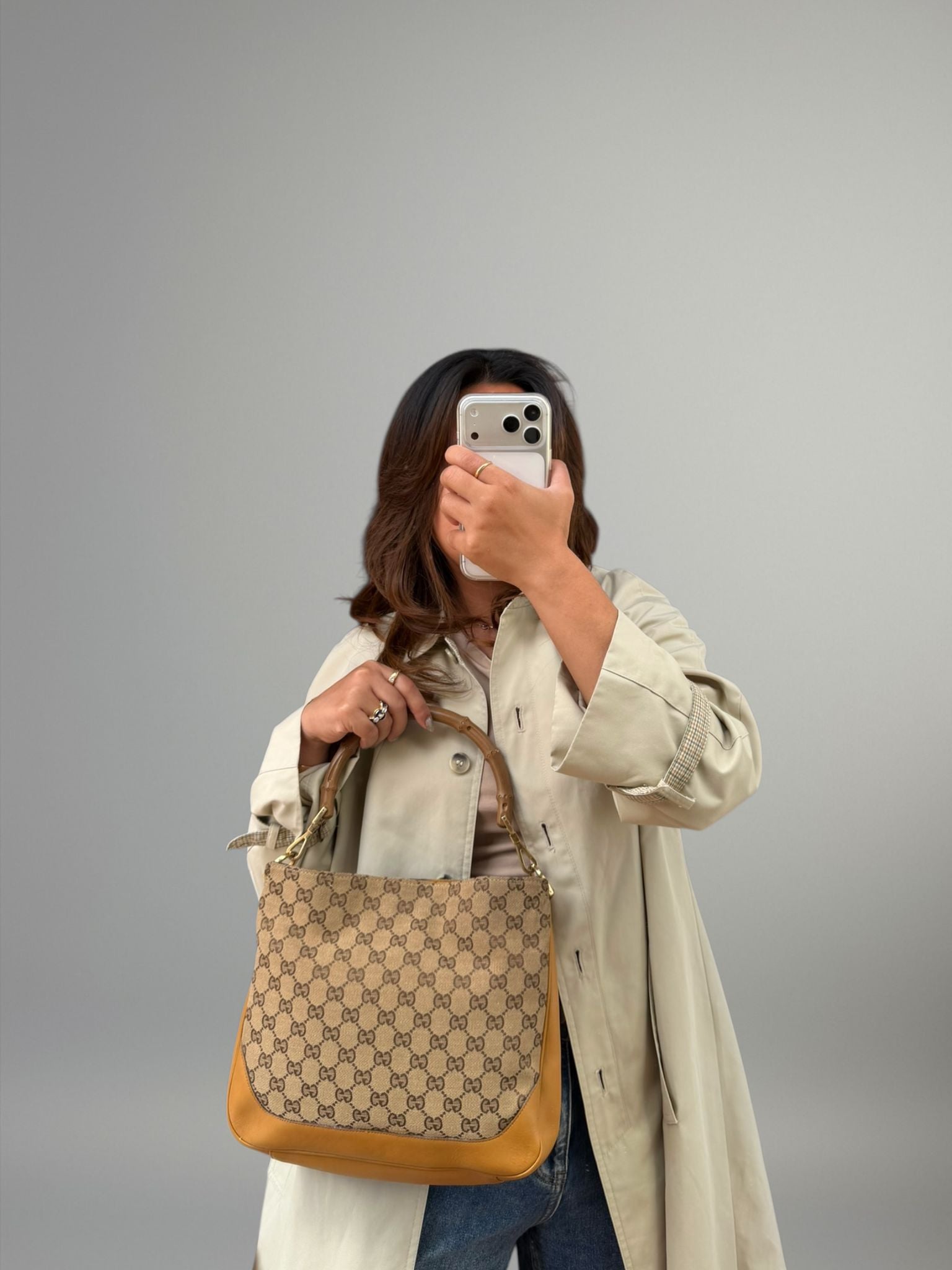 Gucci bamboo GG canvas