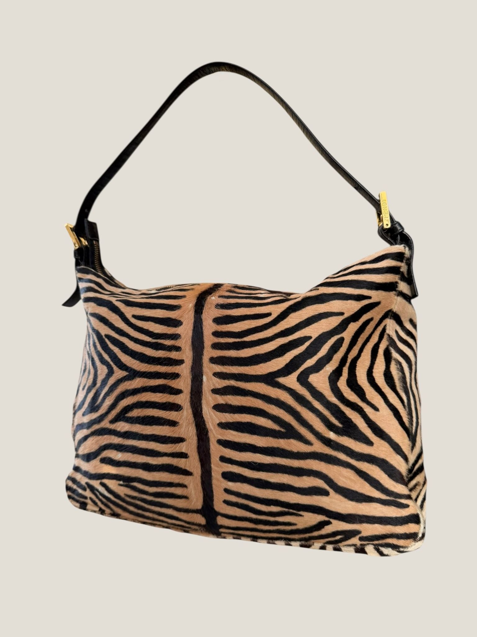 Fendi Mamma Baguette zebra pony hair