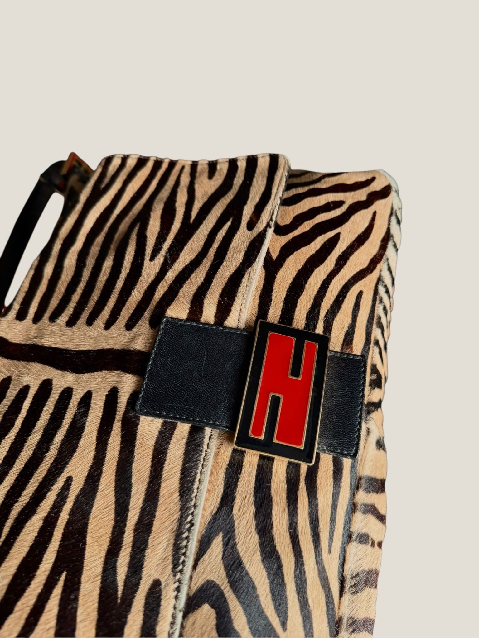 Fendi Mamma Baguette zebra pony hair