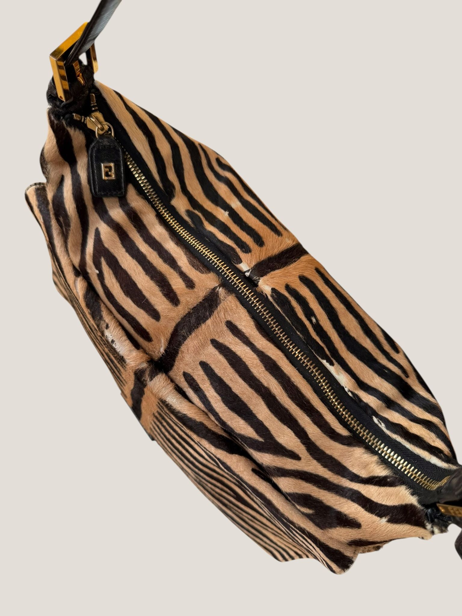 Fendi Mamma Baguette zebra pony hair