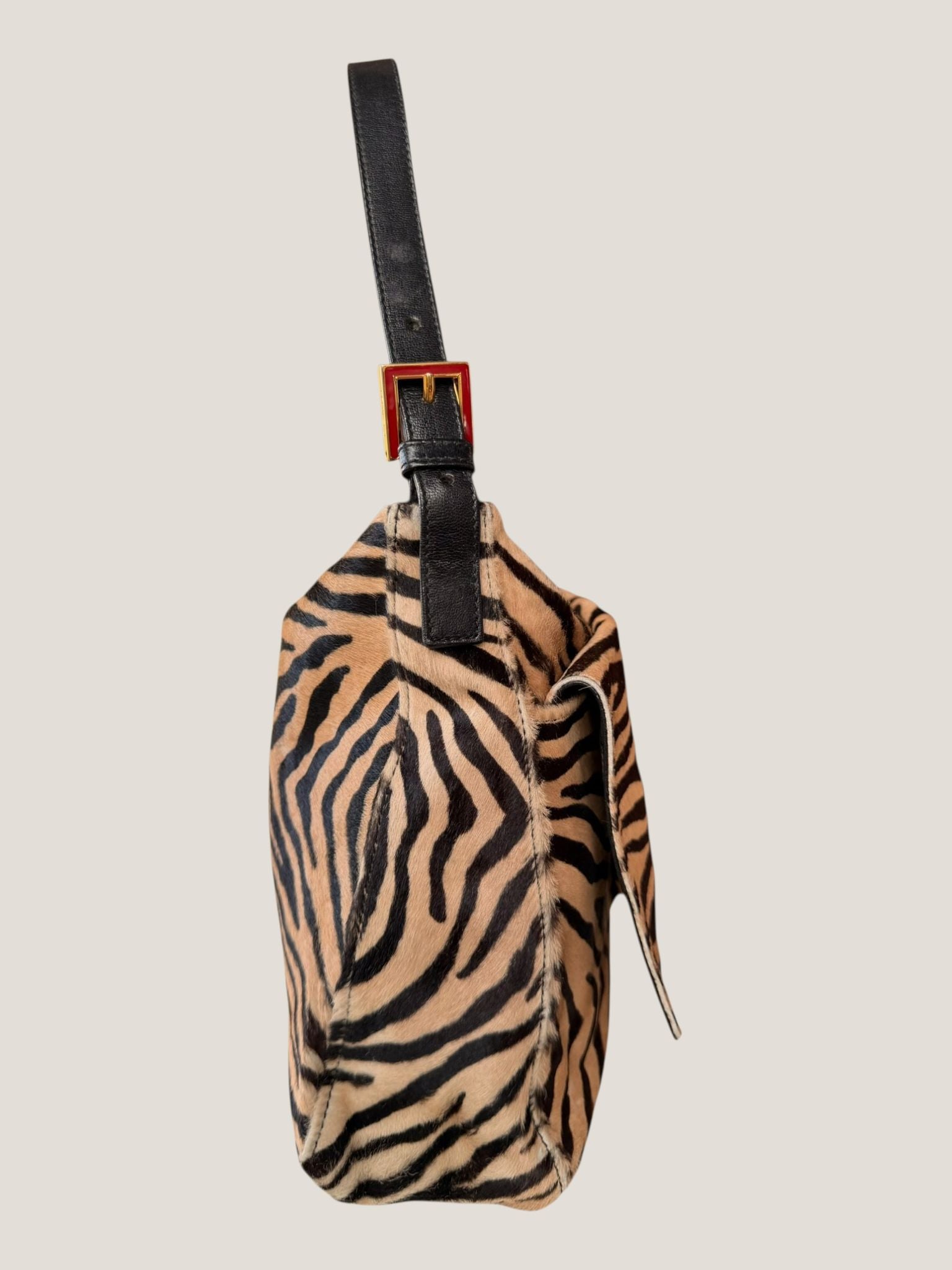 Fendi Mamma Baguette zebra pony hair