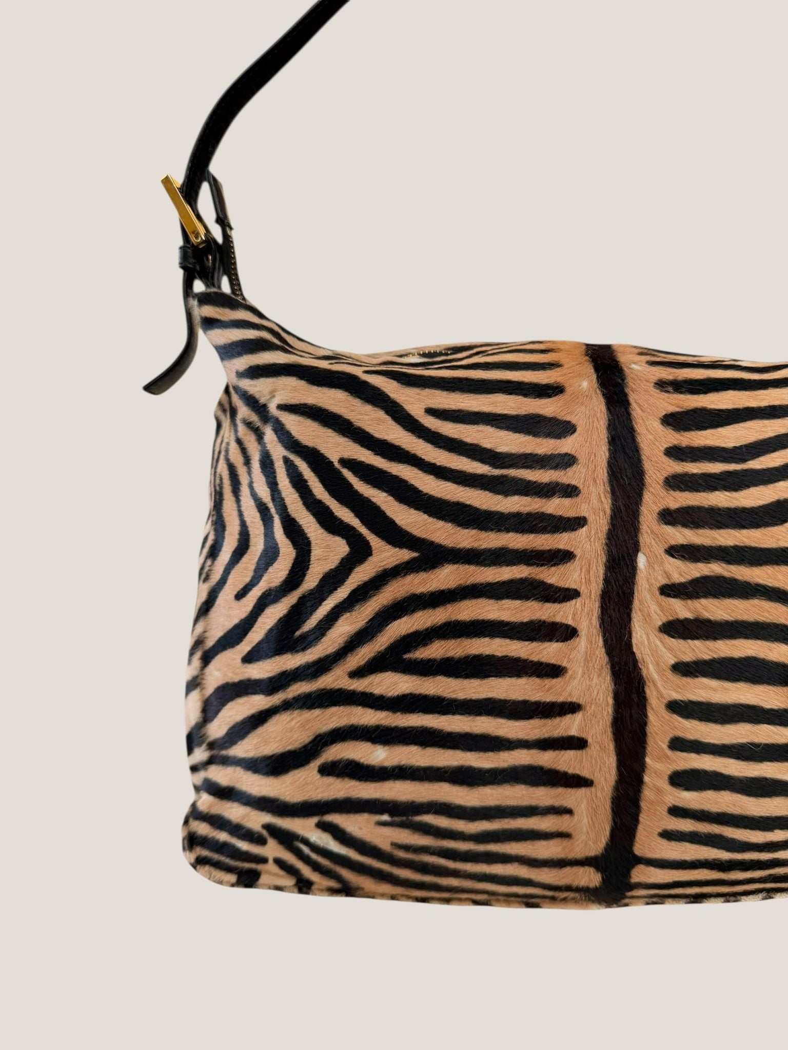 Fendi Mamma Baguette zebra pony hair