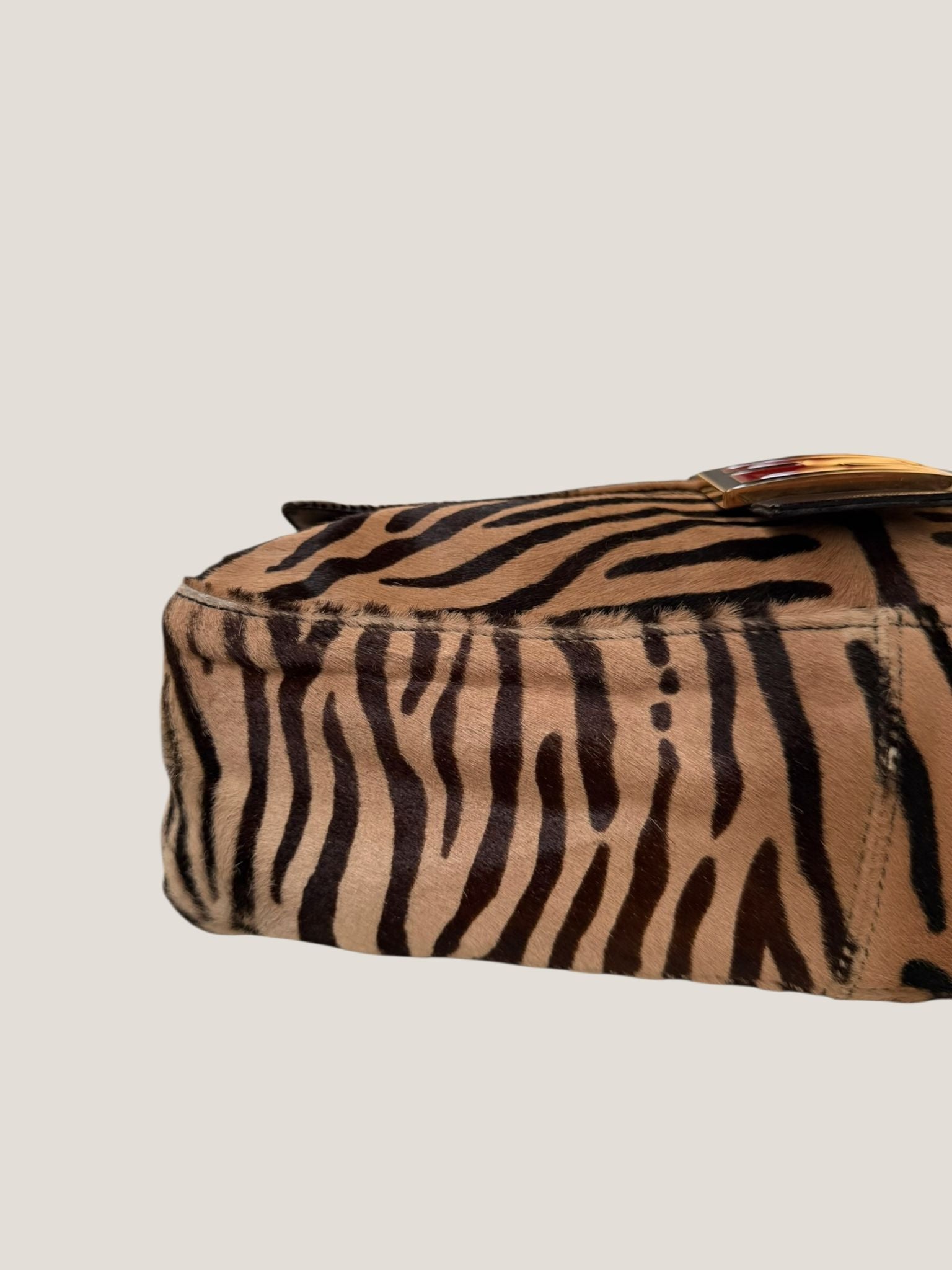 Fendi Mamma Baguette zebra pony hair