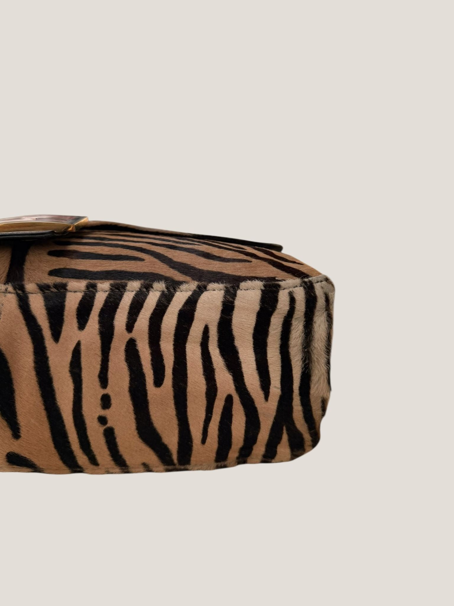 Fendi Mamma Baguette zebra pony hair
