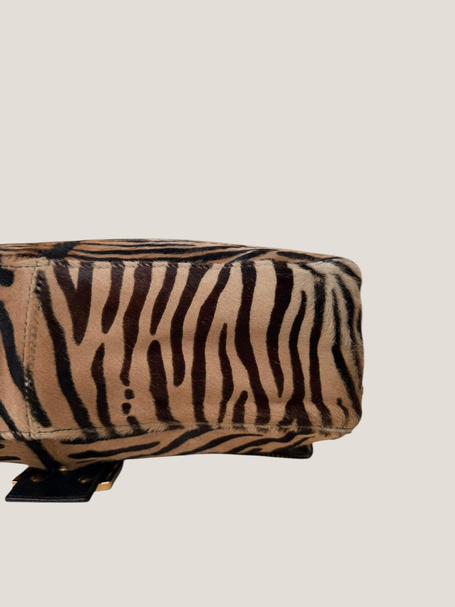 Fendi Mamma Baguette zebra pony hair