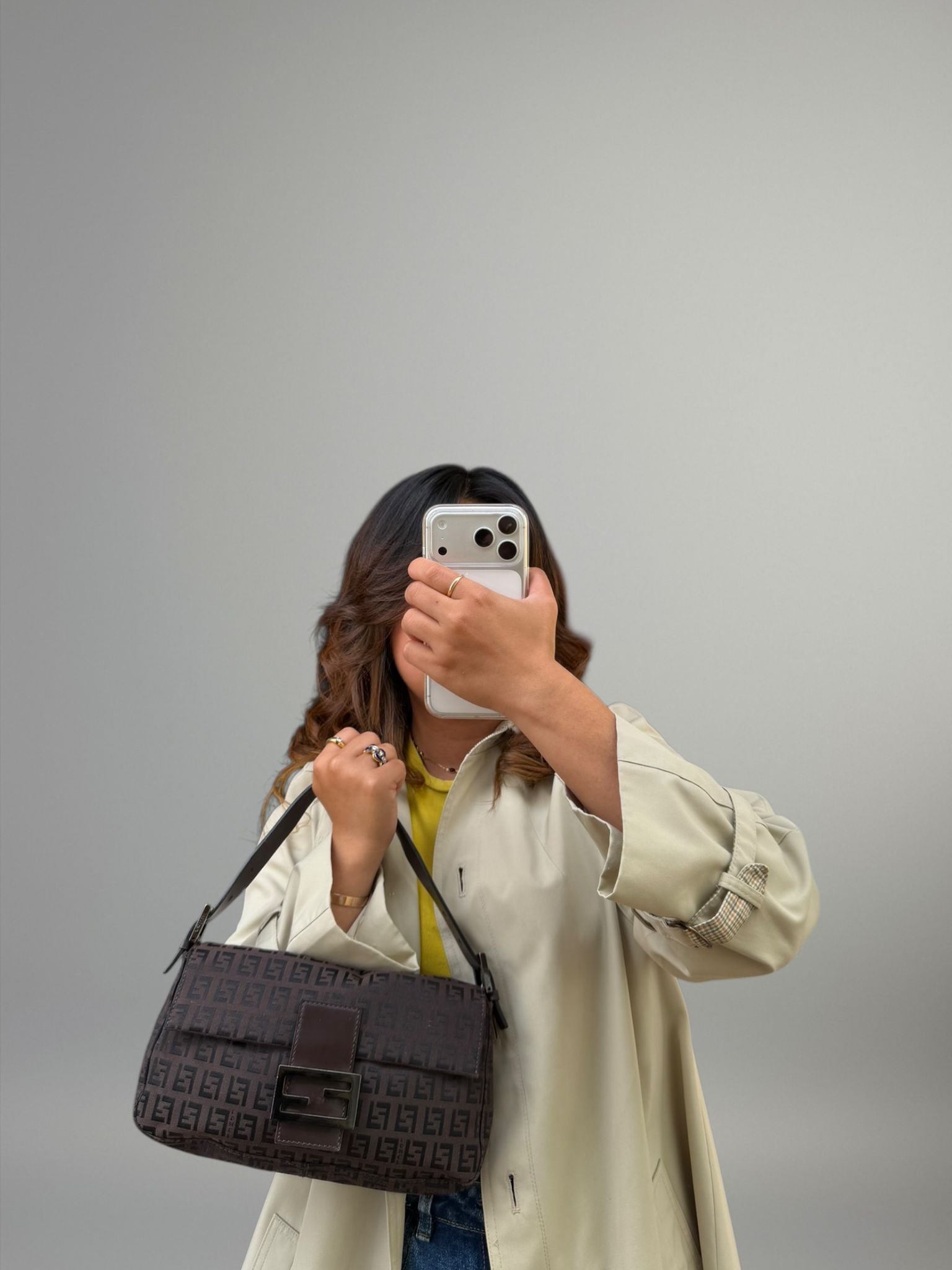 Fendi Baguette Zucchino marrone