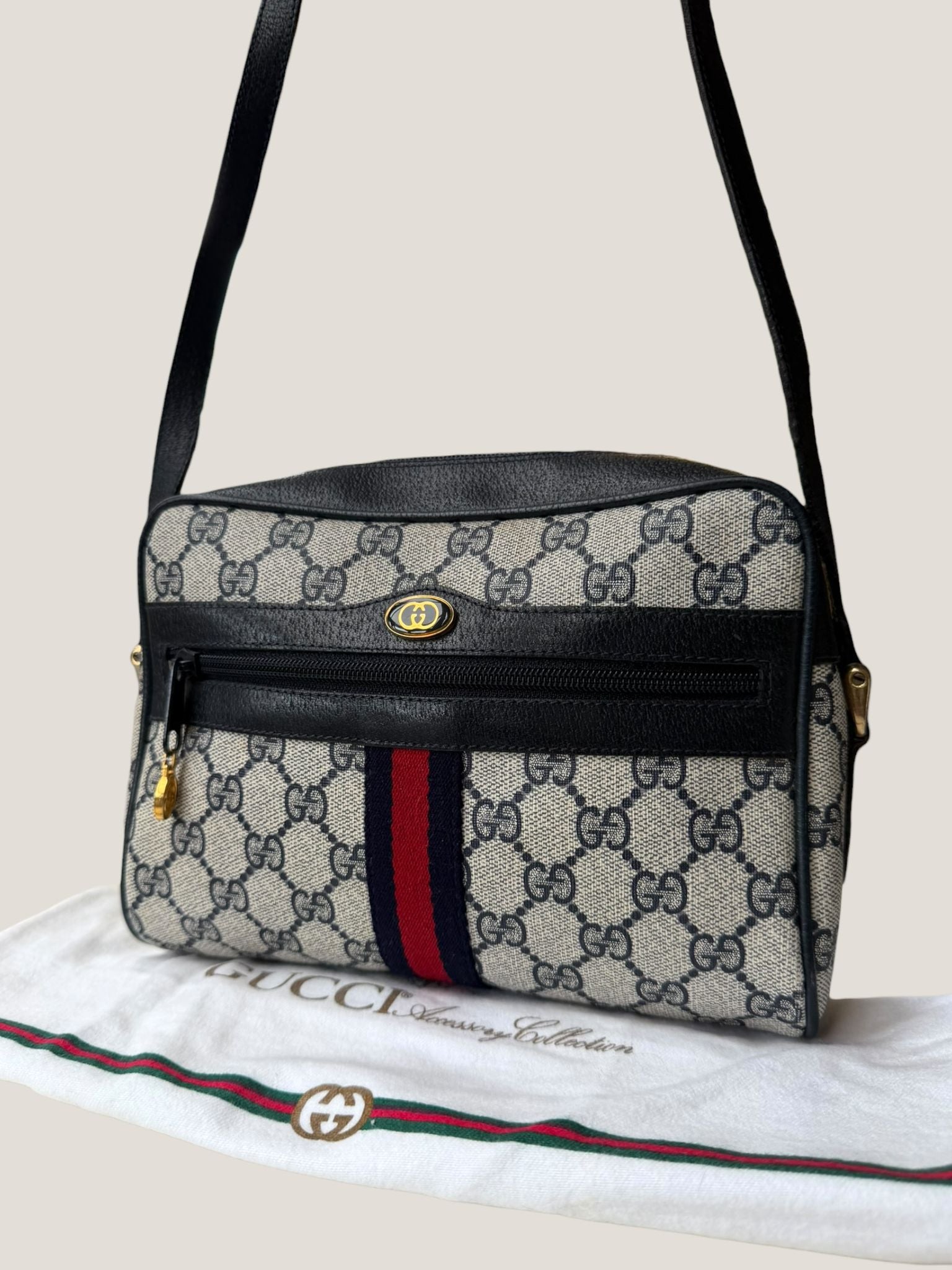 Gucci GG Supreme Web tracolla