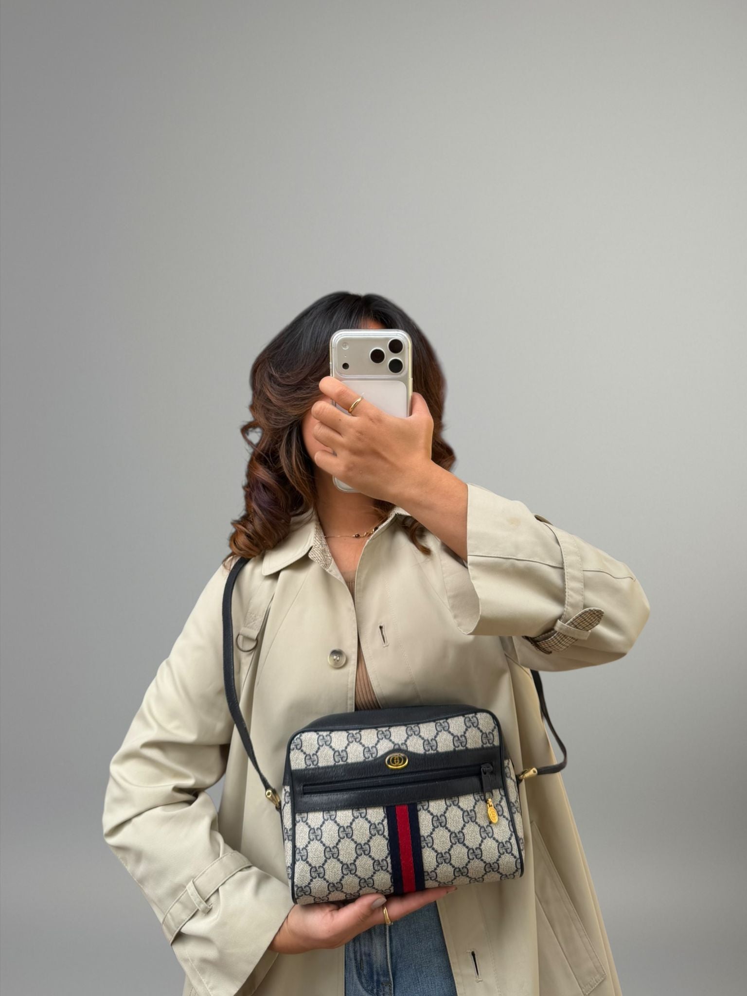 Gucci GG Supreme Web tracolla