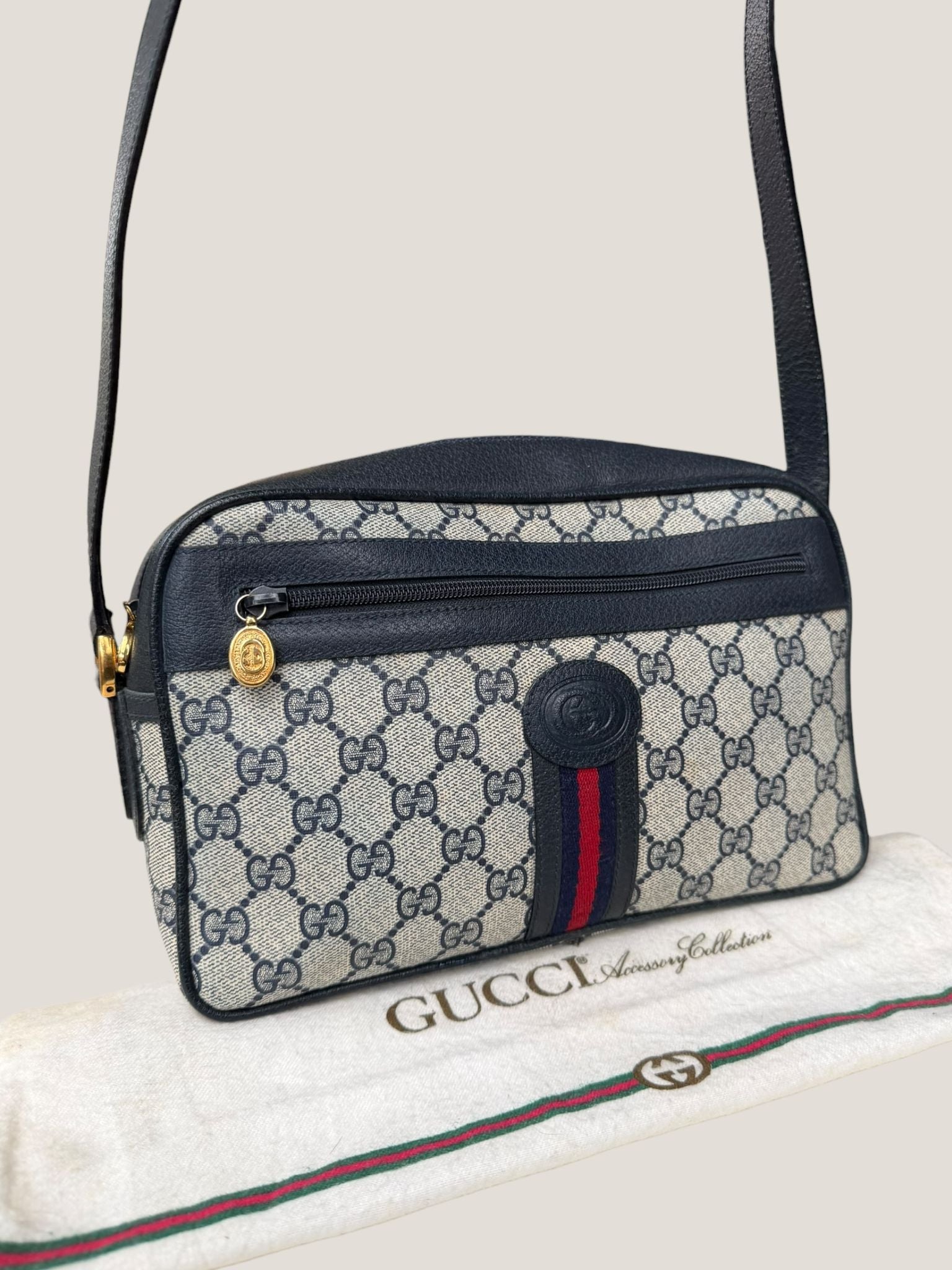 Gucci GG Supreme Web tracolla