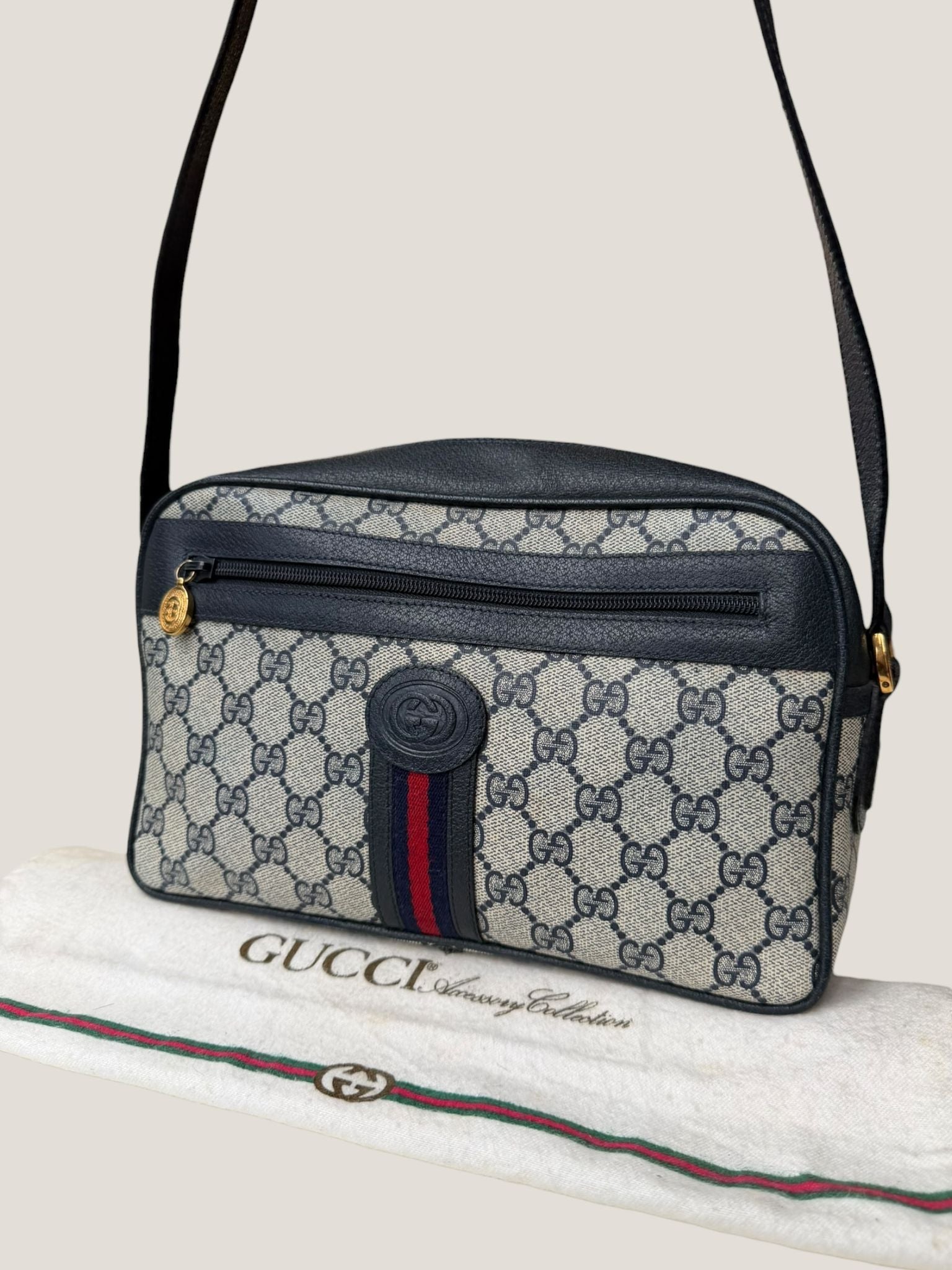 Gucci GG Supreme Web tracolla