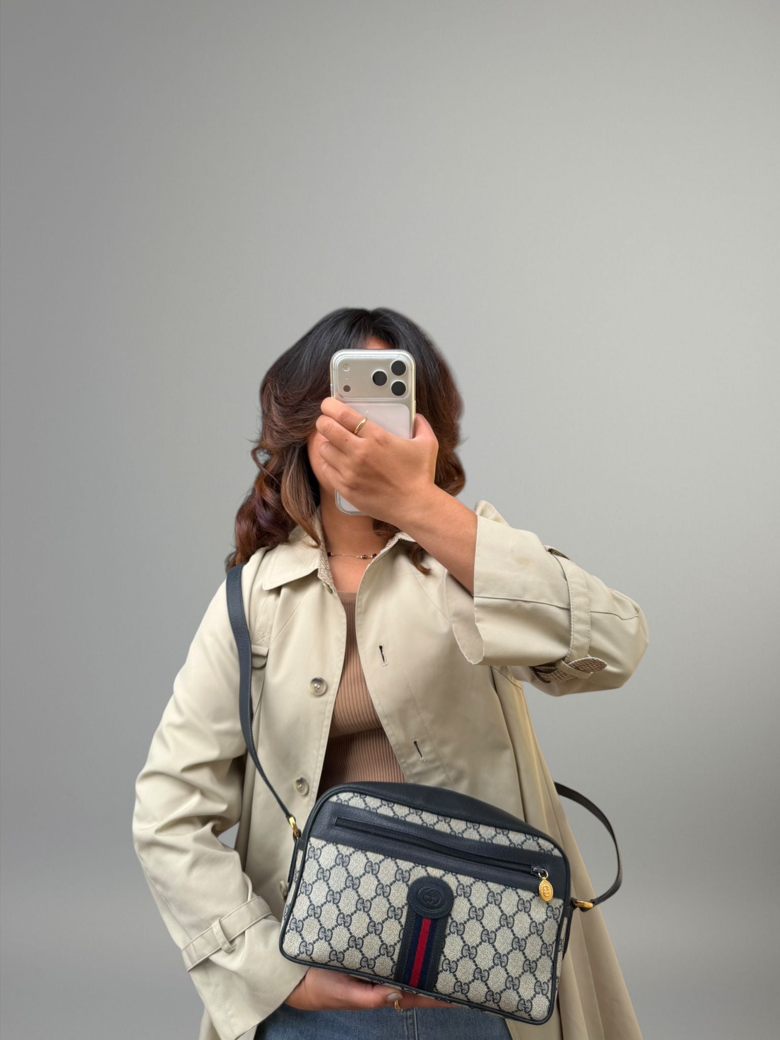 Gucci GG Supreme Web tracolla