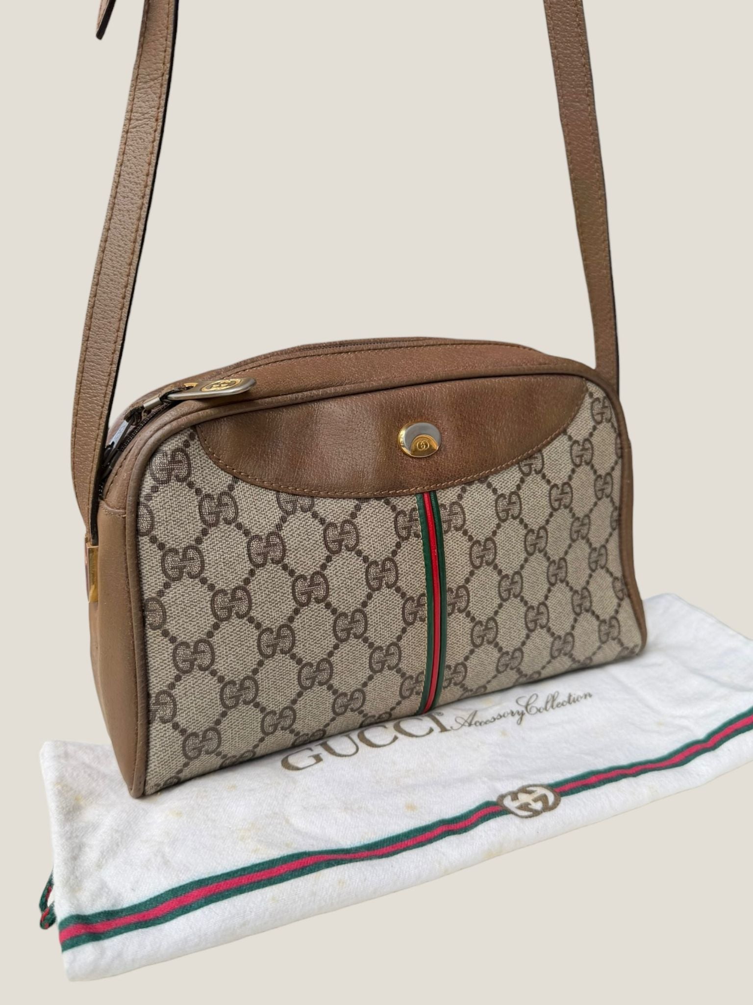 Gucci GG Supreme Web tracolla