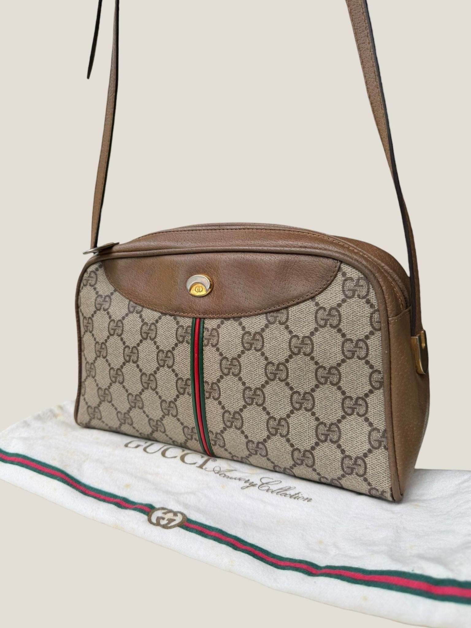Gucci GG Supreme Web tracolla