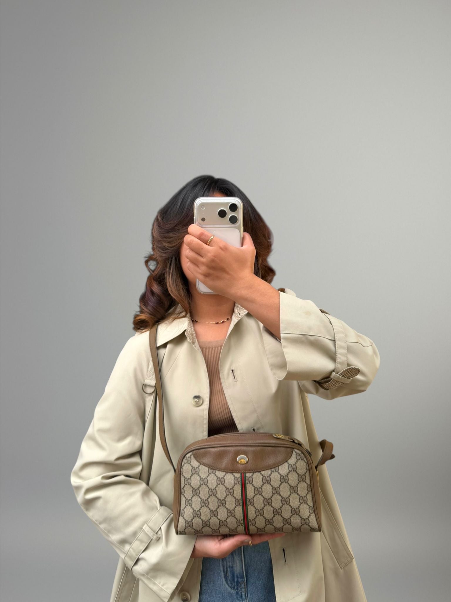 Gucci GG Supreme Web tracolla