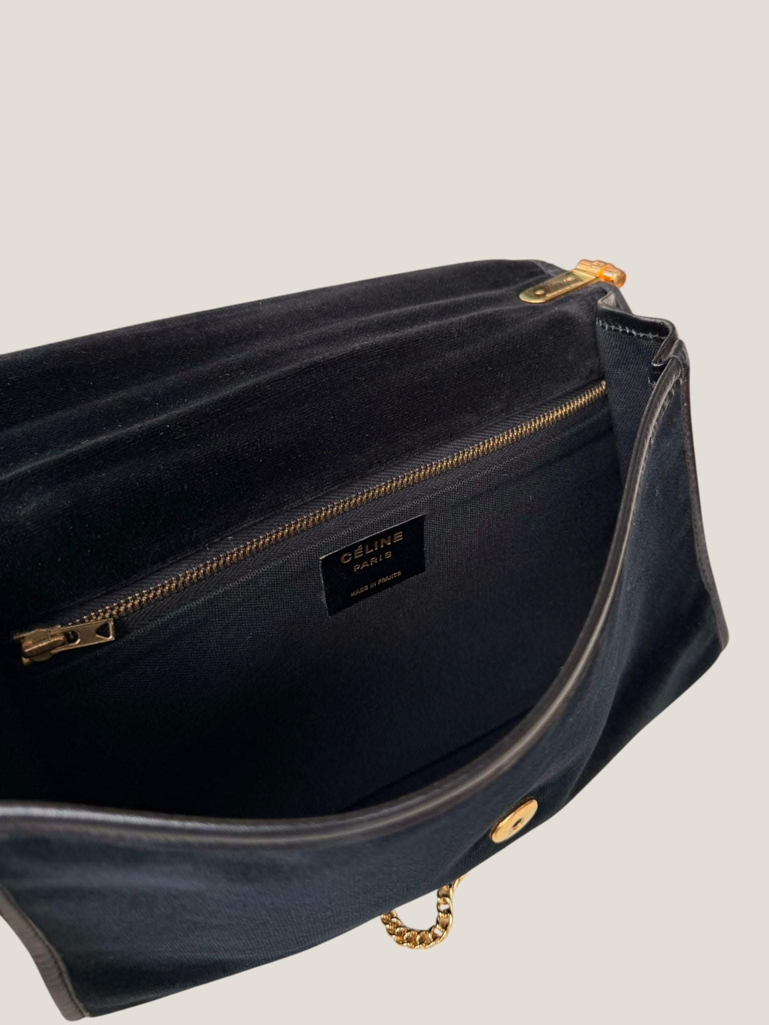 Celine velvet flap bag