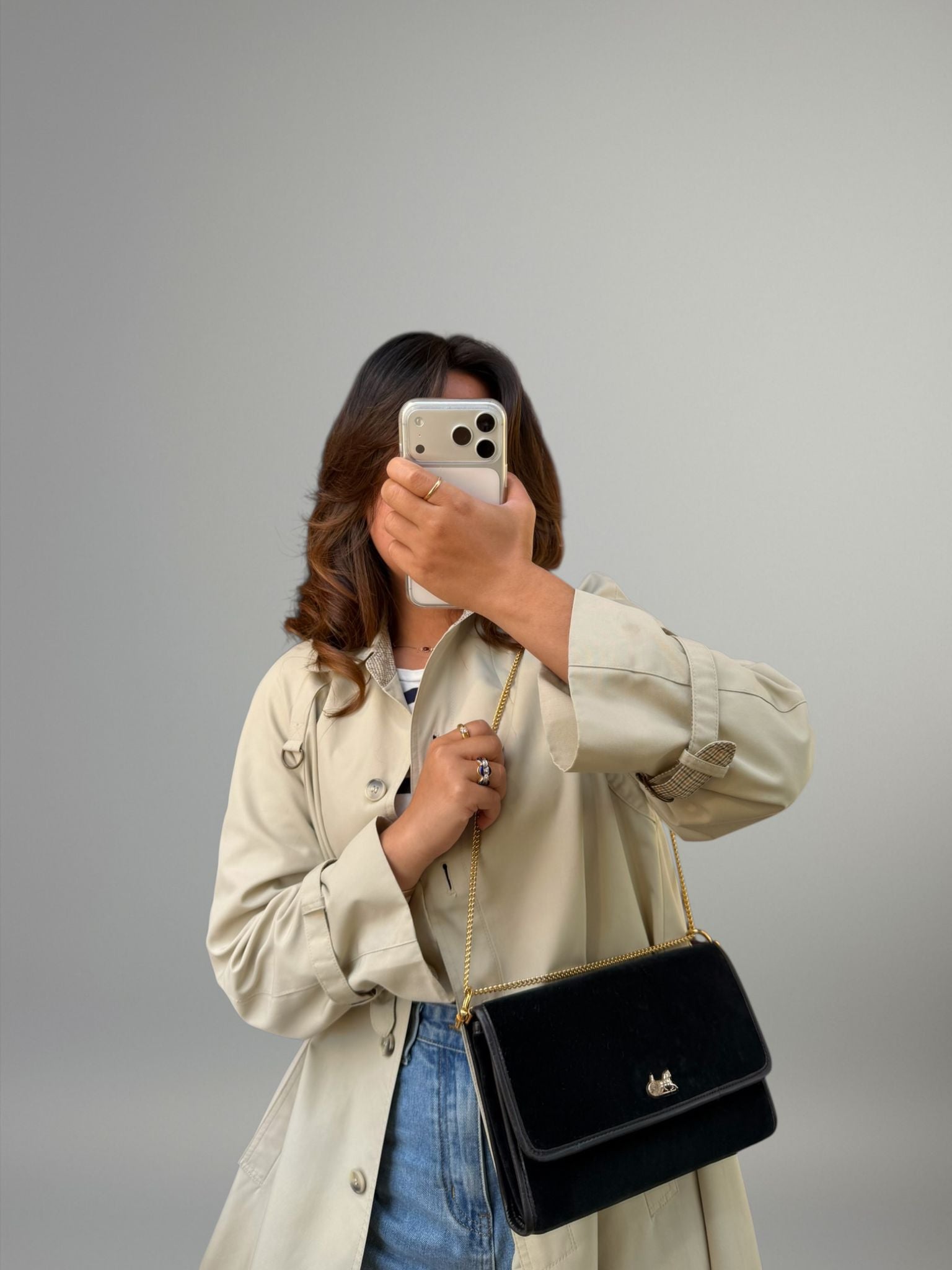 Celine velvet flap bag