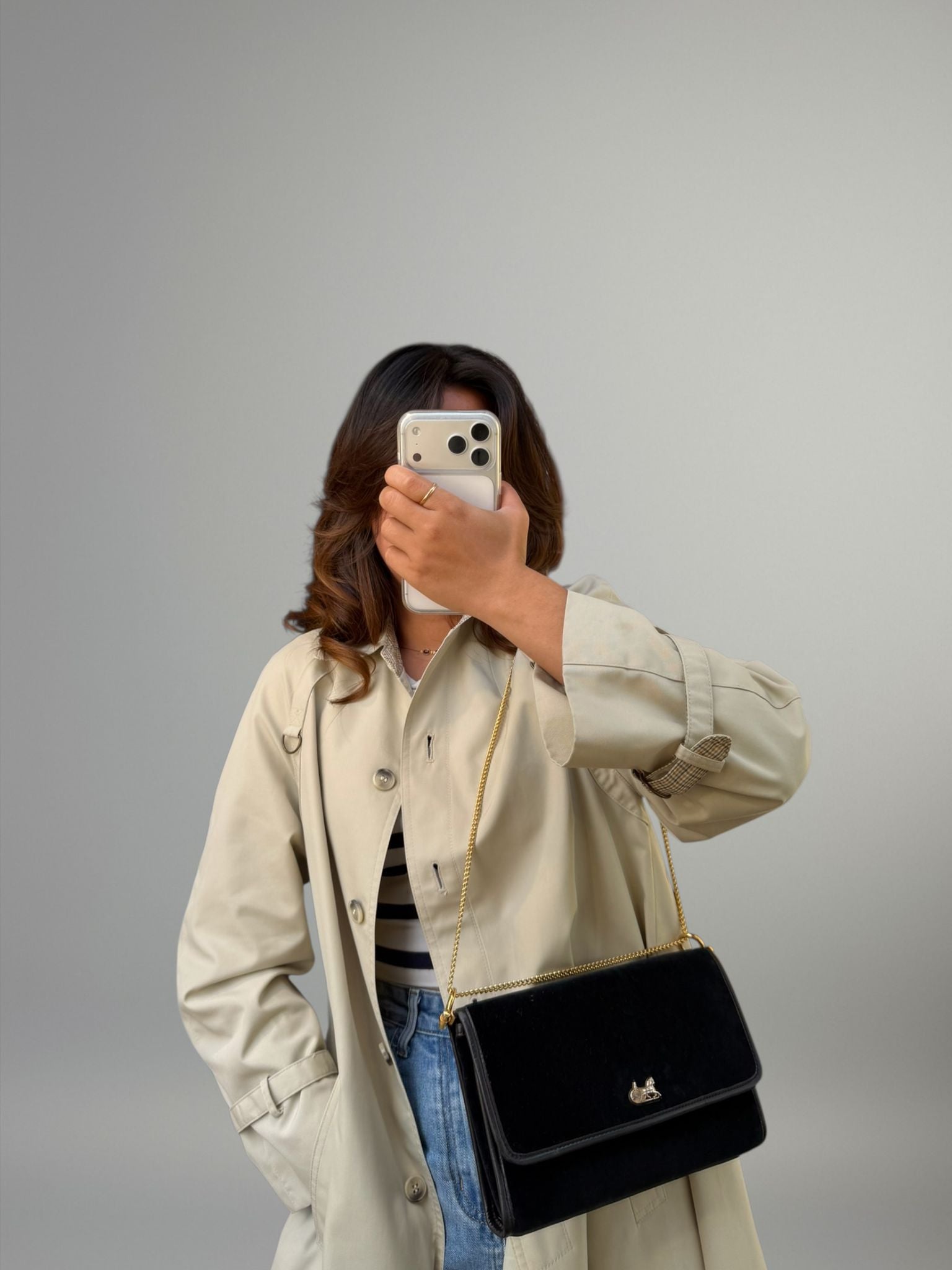 Celine velvet flap bag