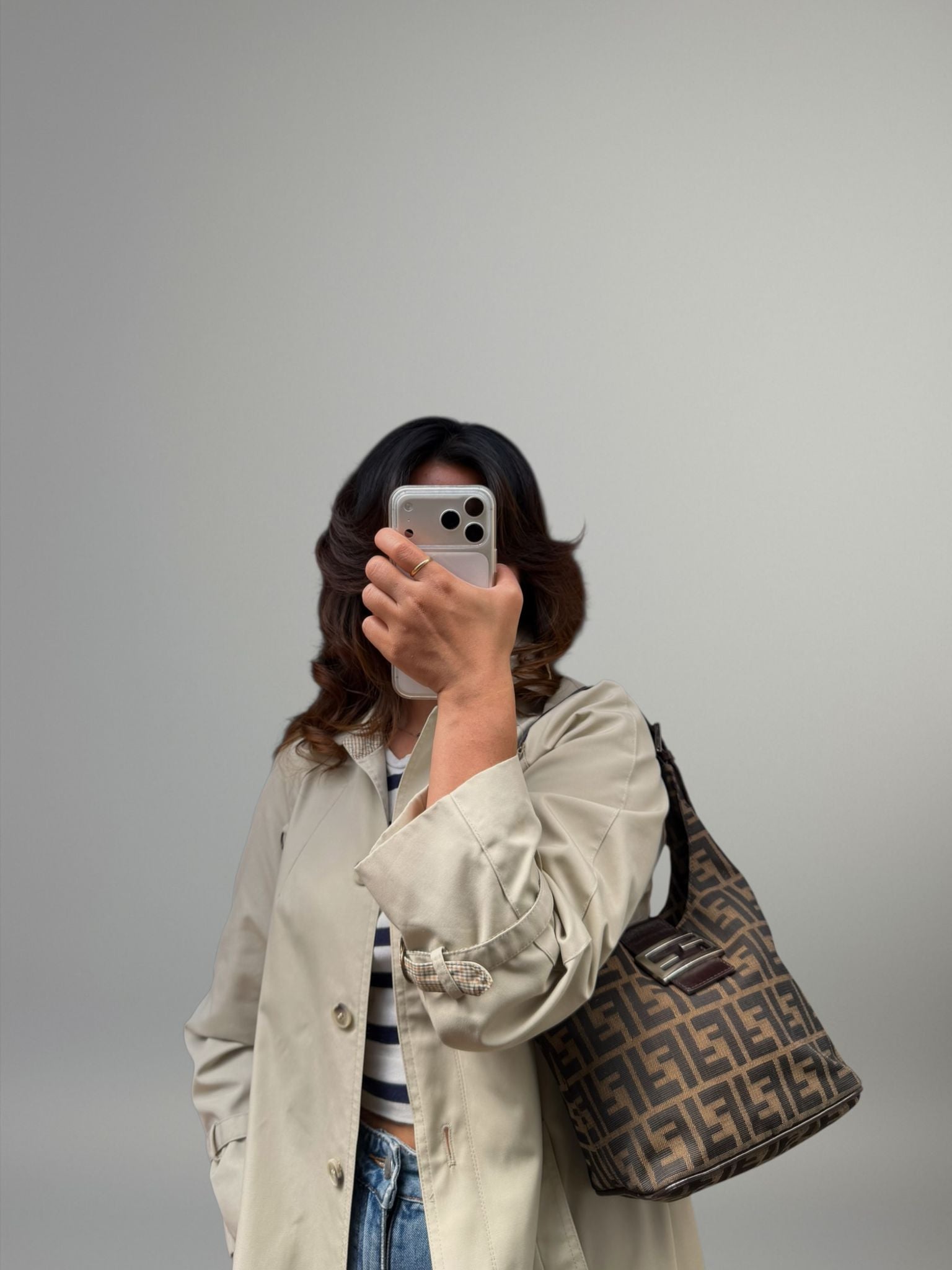 Fendi Zucca Hobo Bag