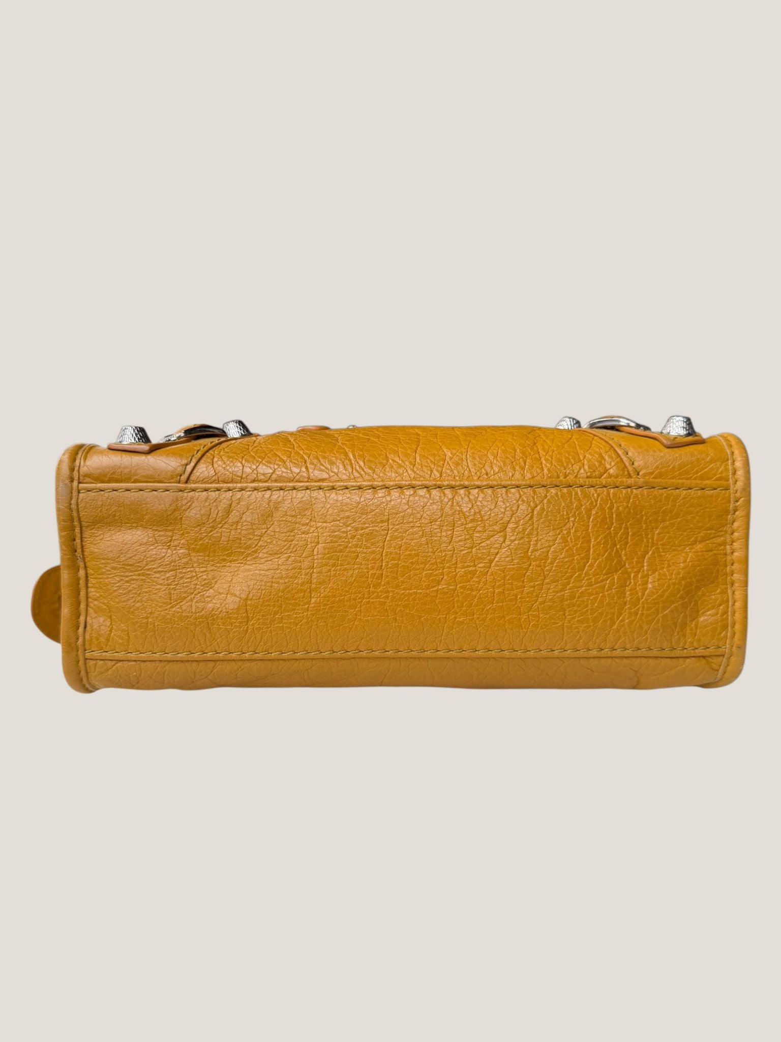 Balenciaga Mini City gialla senape