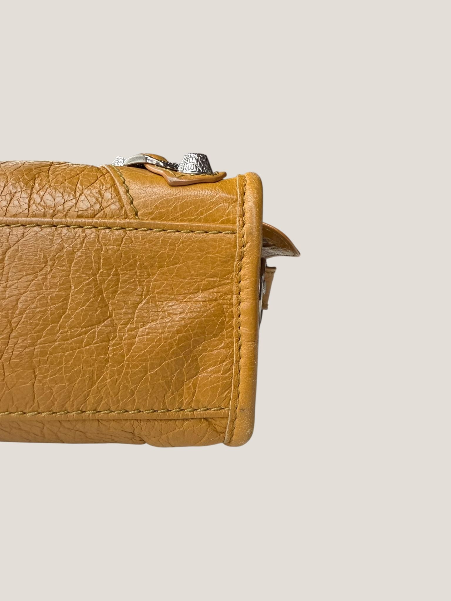 Balenciaga Mini City gialla senape
