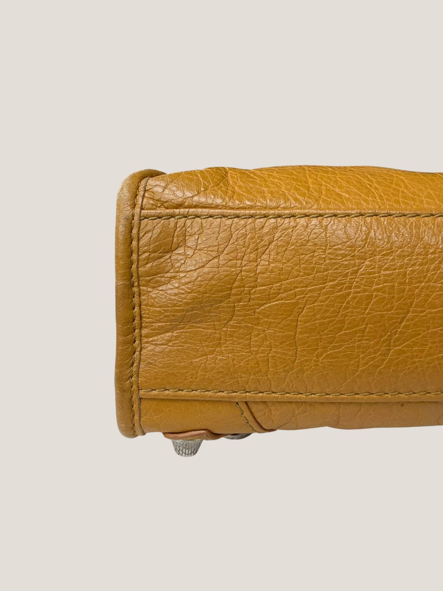 Balenciaga Mini City gialla senape