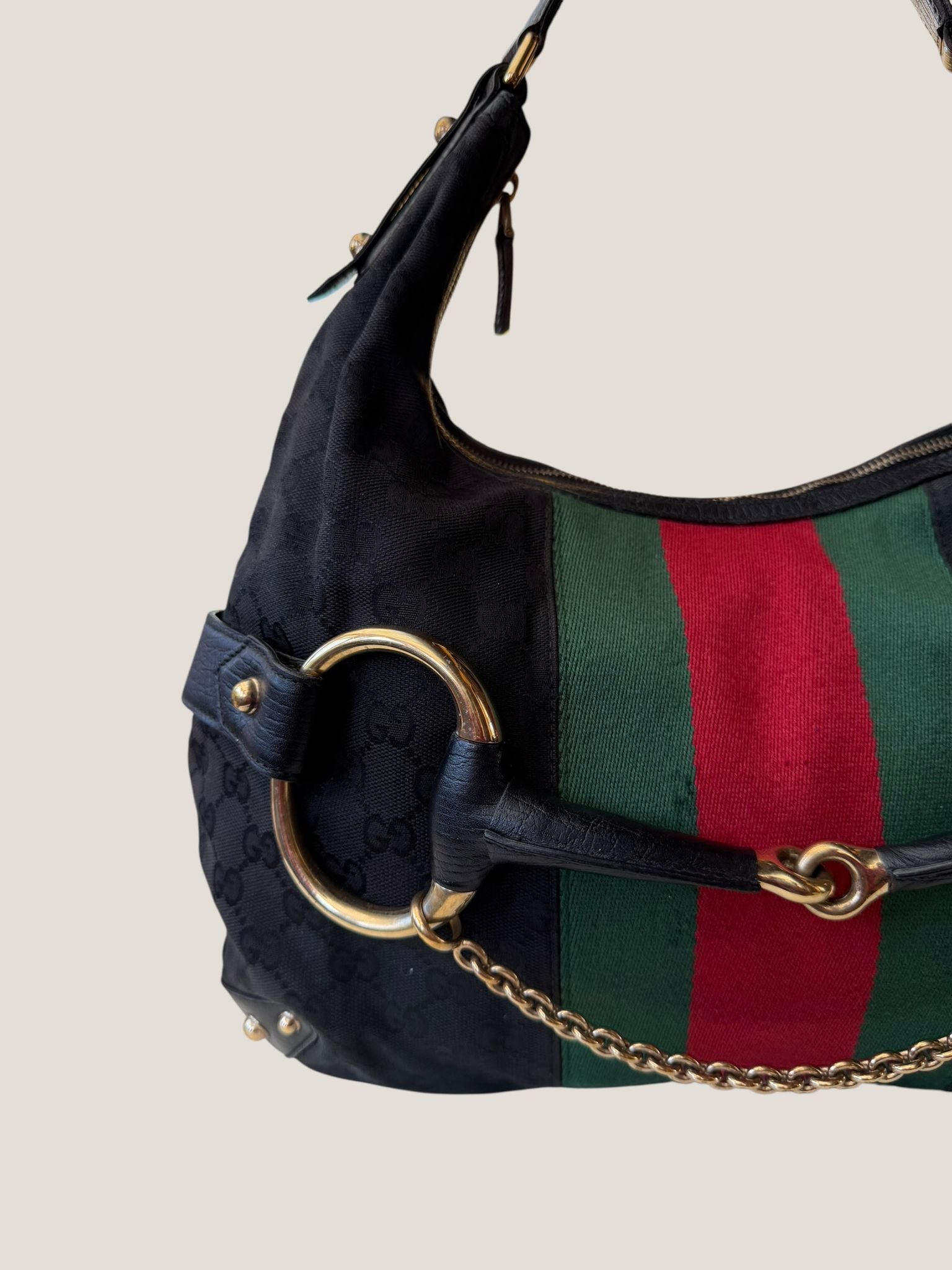 Gucci Horsebit Hobo GG Canvas