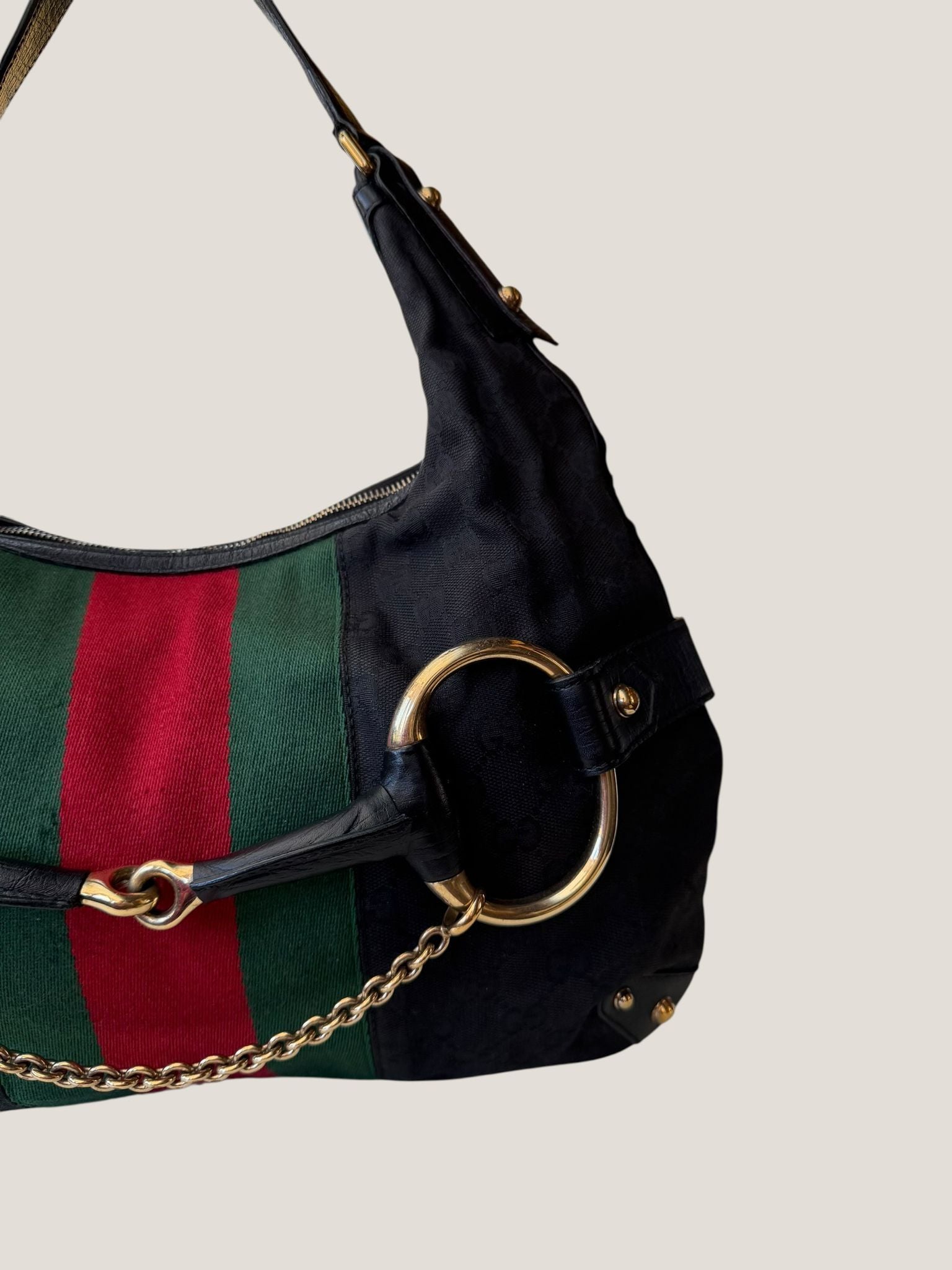 Gucci Horsebit Hobo GG Canvas