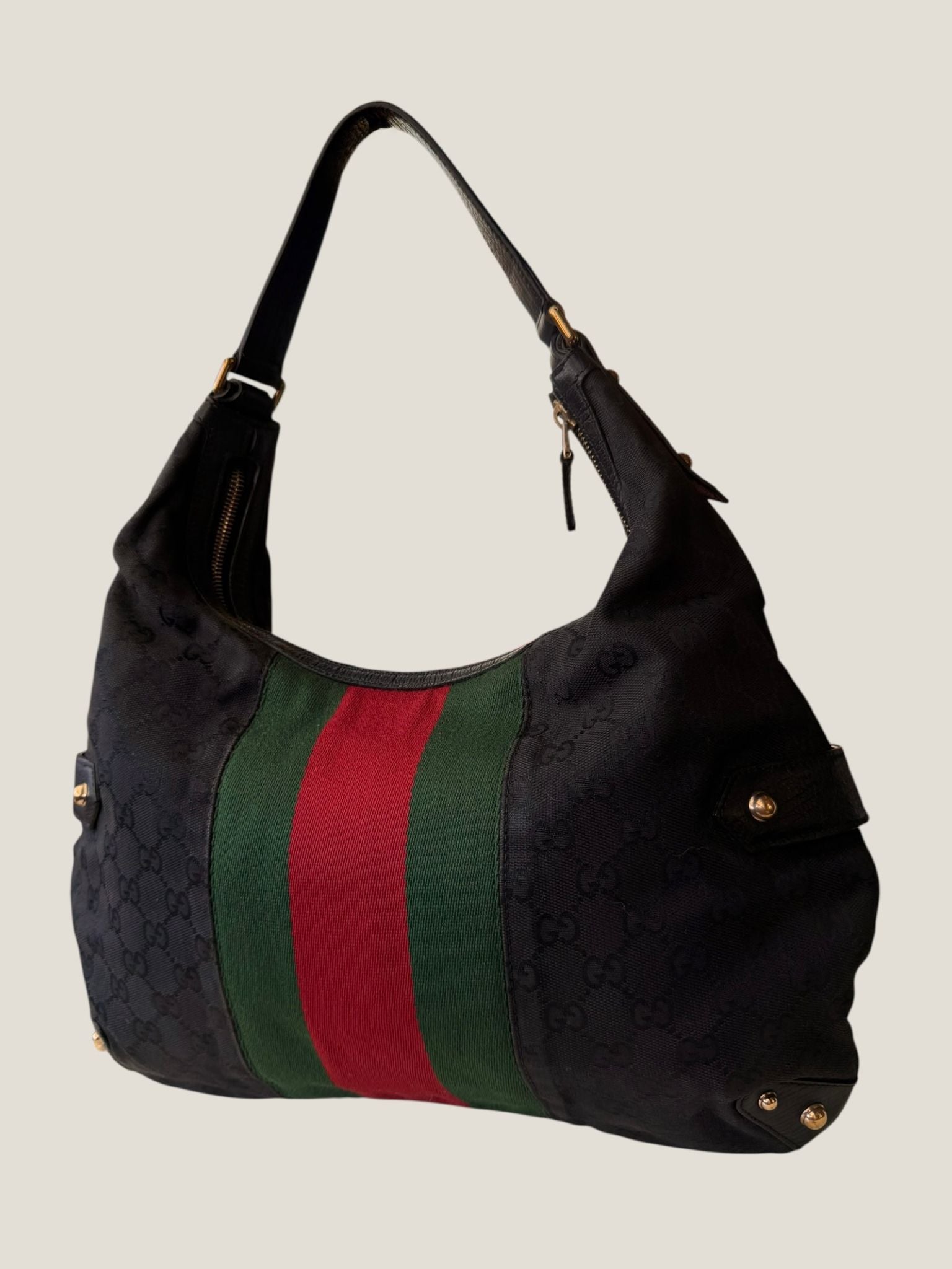 Gucci Horsebit Hobo GG Canvas