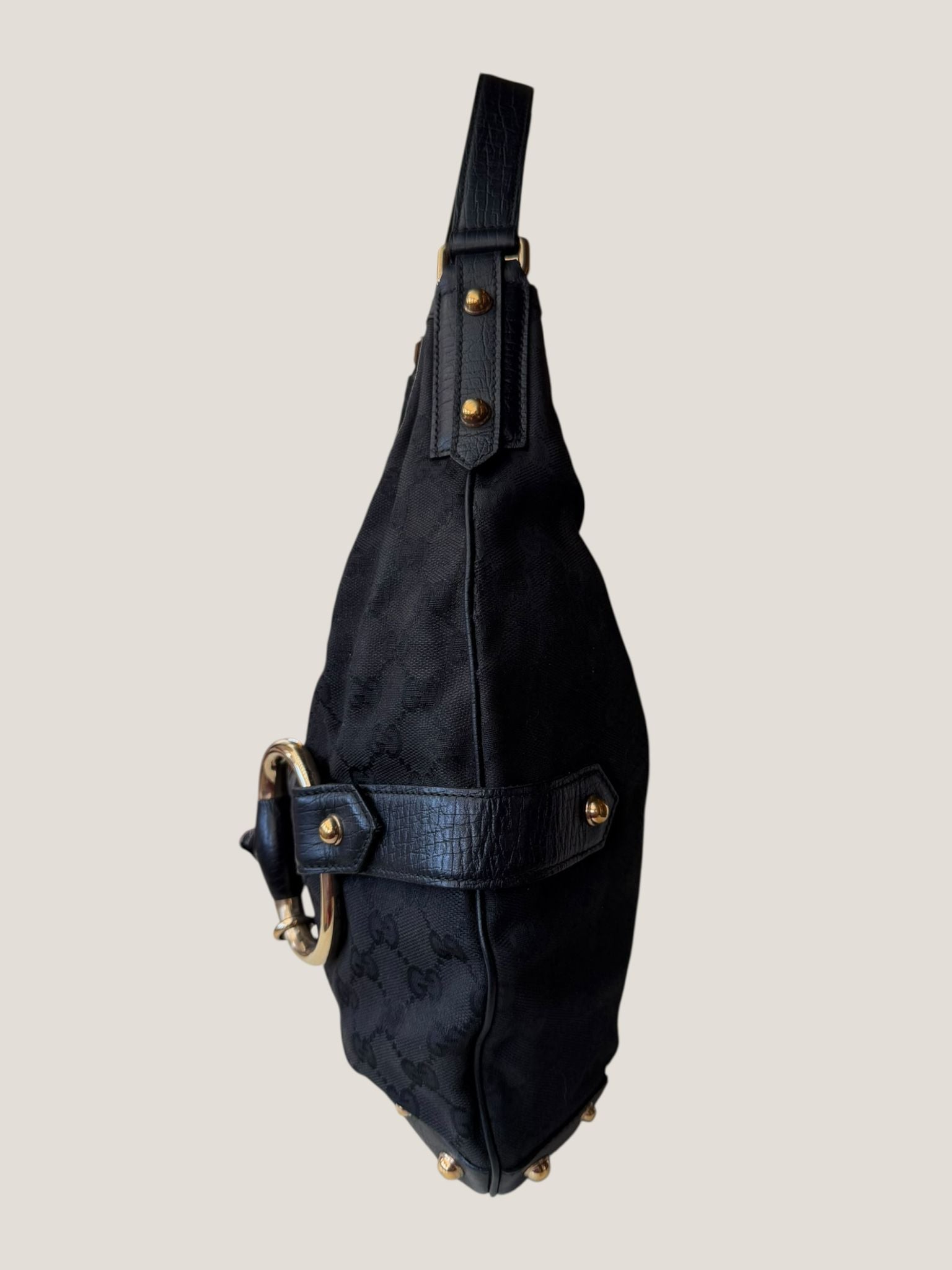 Gucci Horsebit Hobo GG Canvas