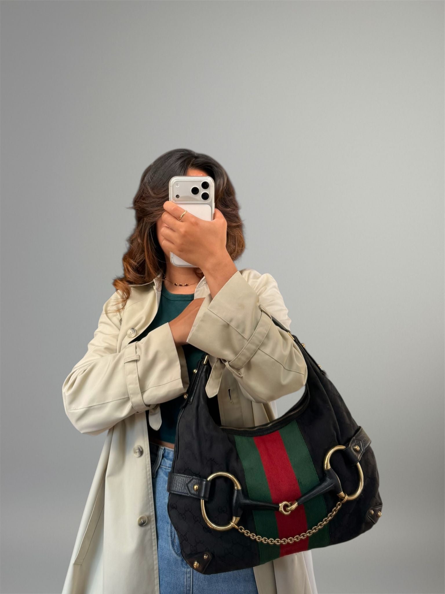 Gucci Horsebit Hobo GG Canvas