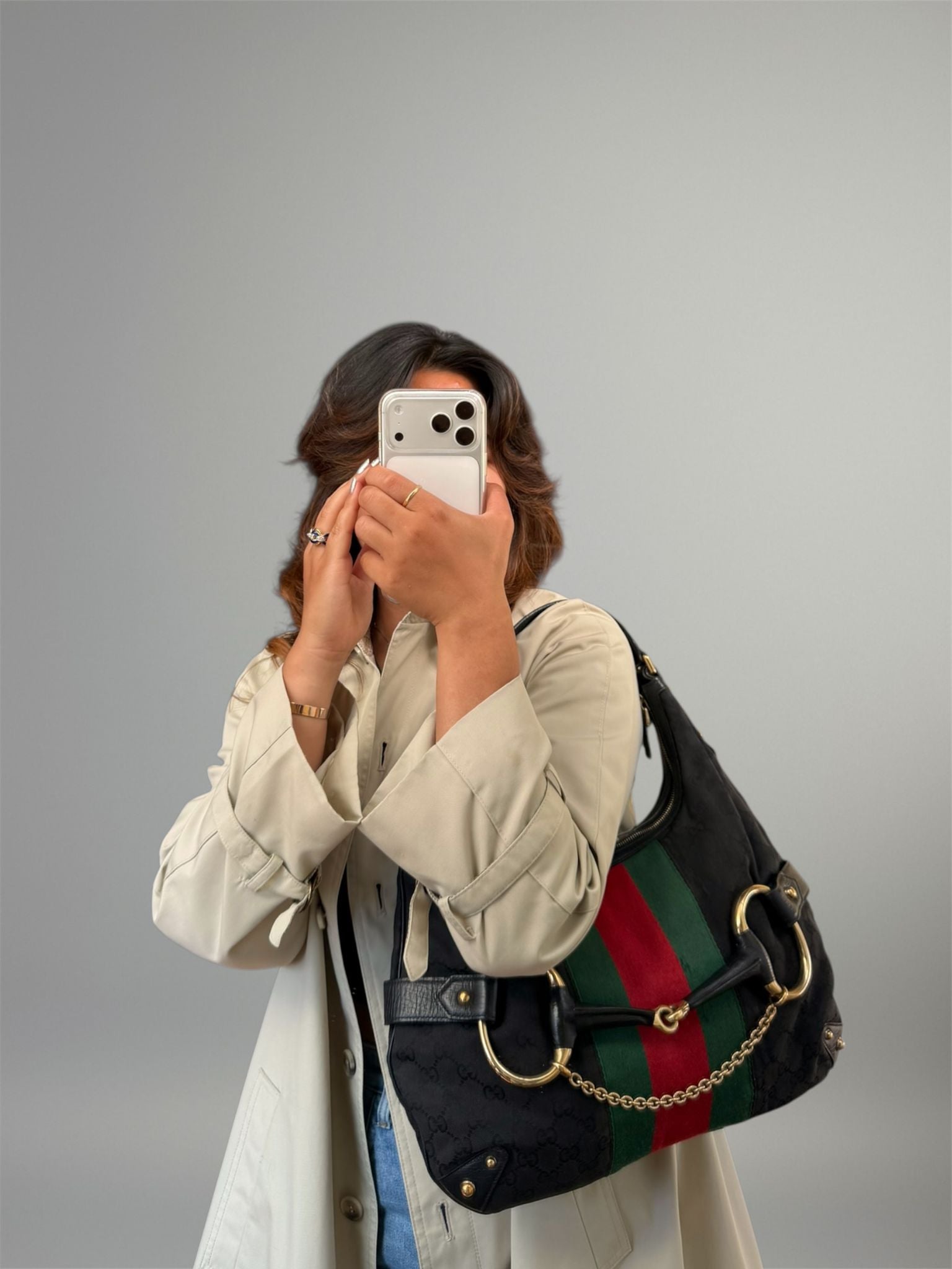 Gucci Horsebit Hobo GG Canvas