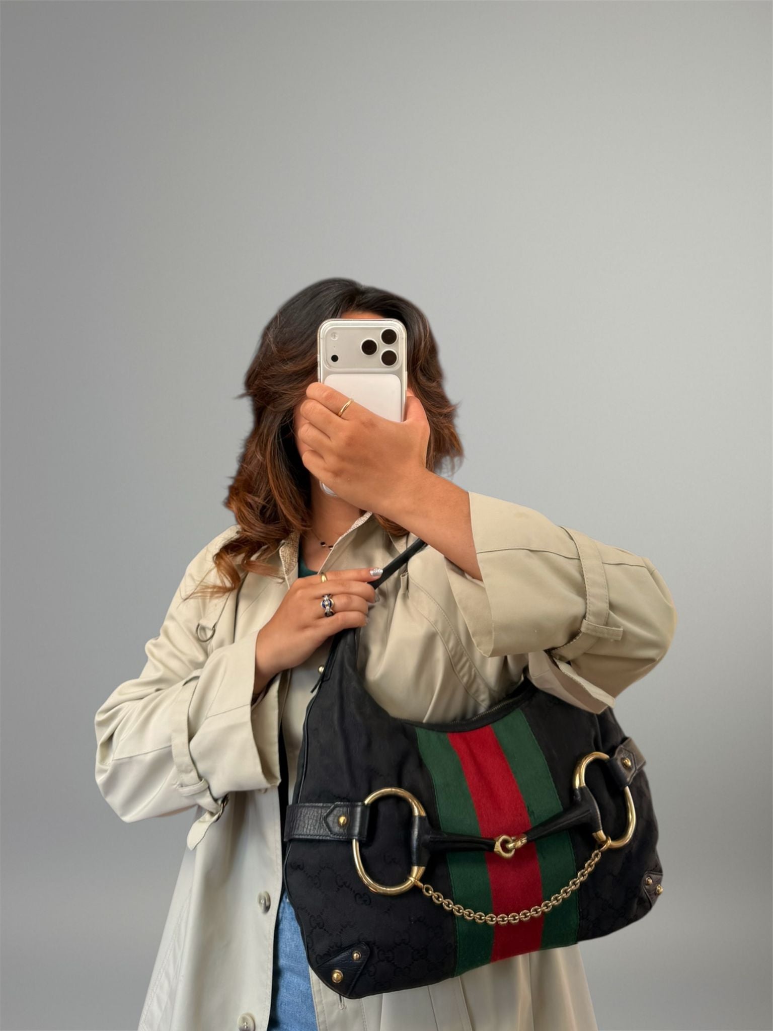 Gucci Horsebit Hobo GG Canvas