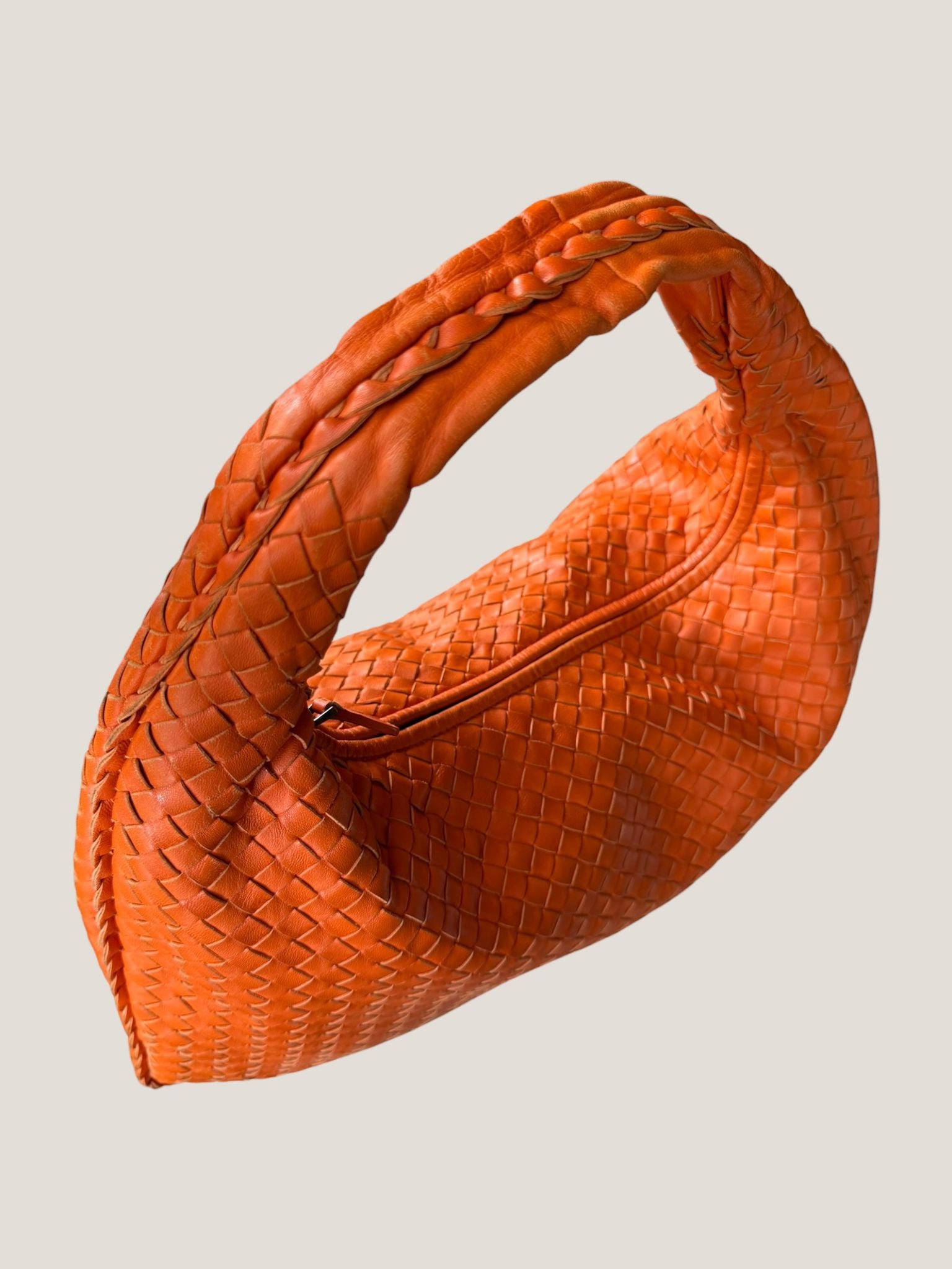 Bottega Veneta Hobo Intrecciato Arancione