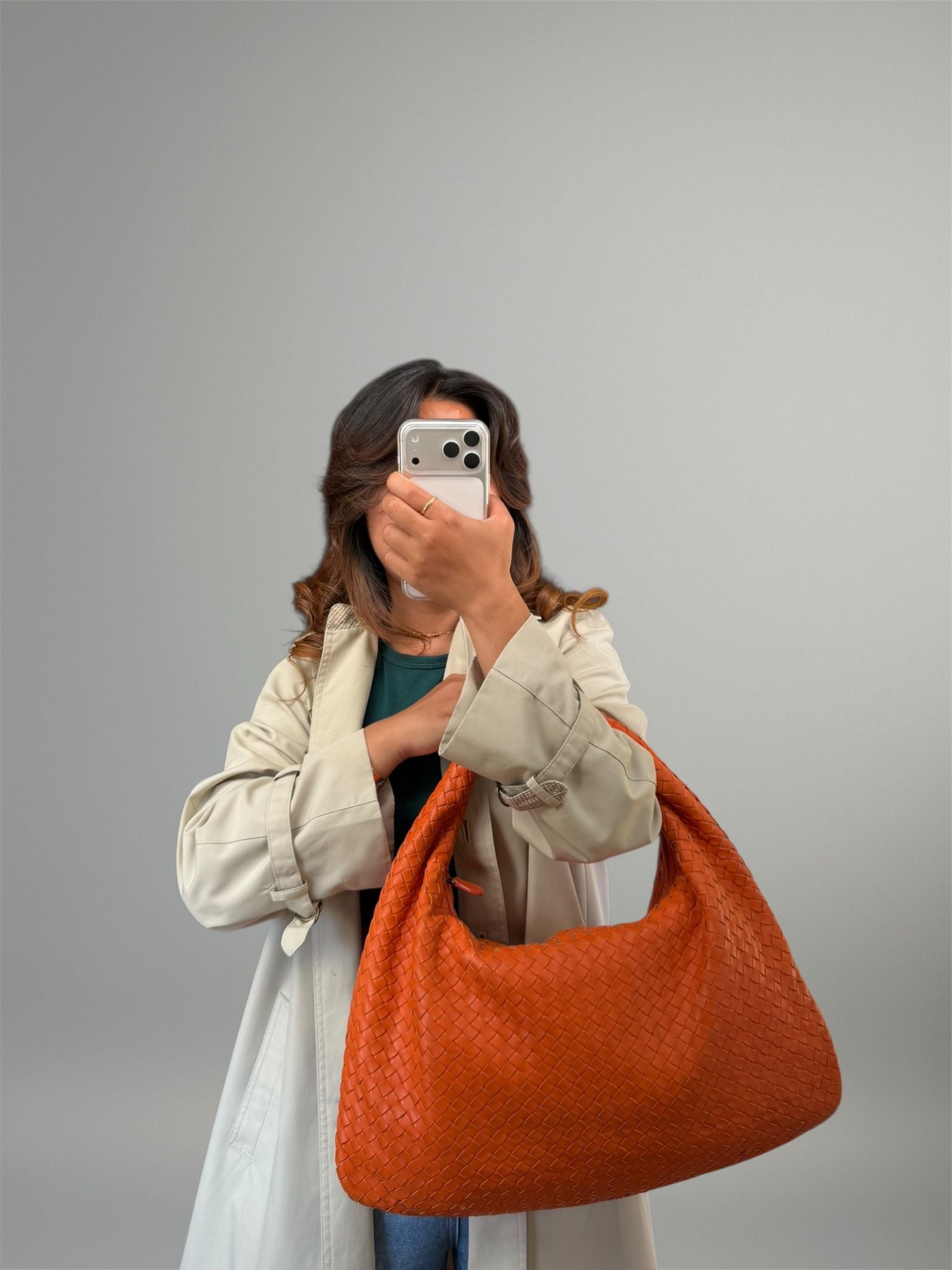 Bottega Veneta Hobo Intrecciato Arancione